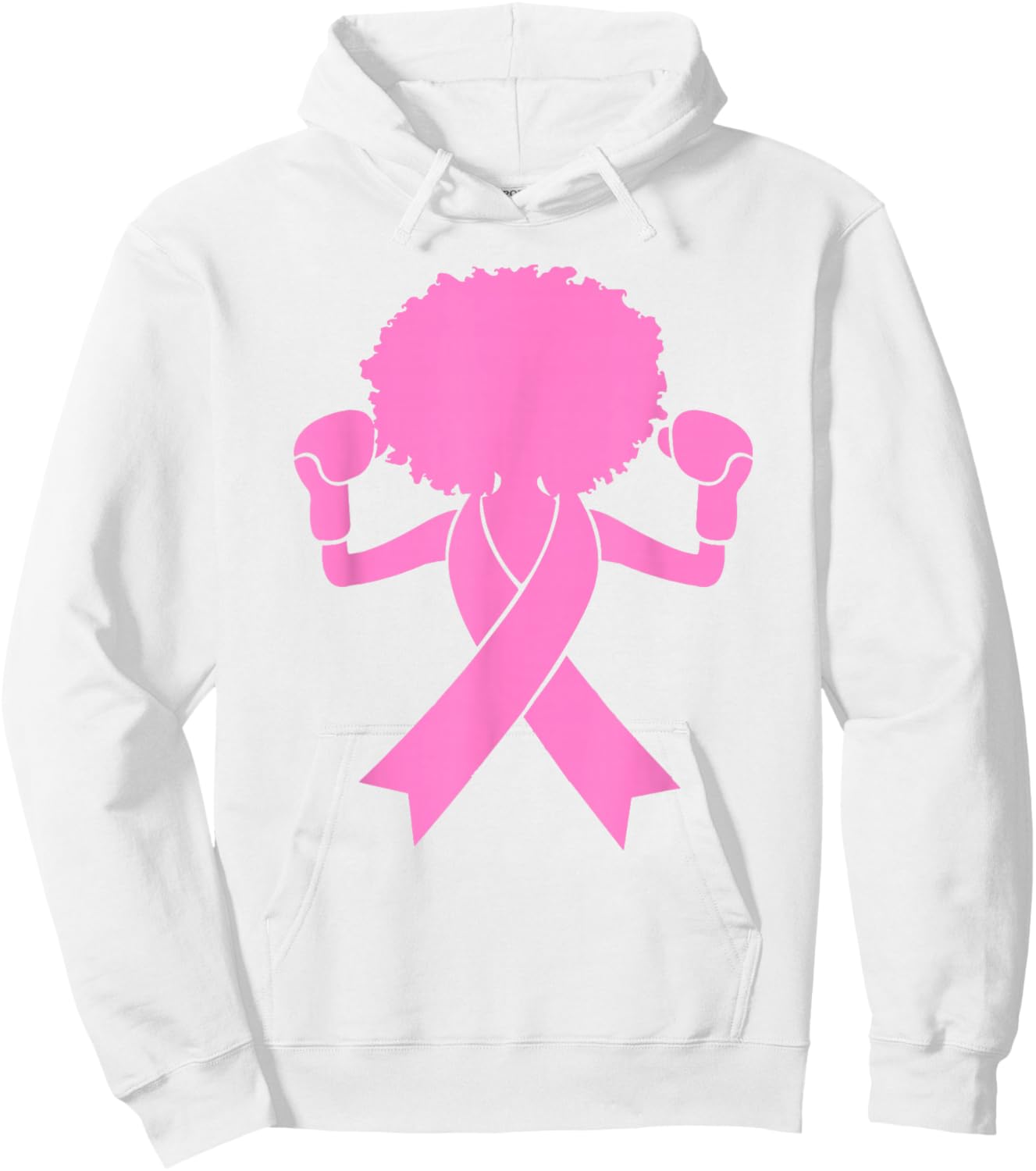 Breast Cancer Awareness Warrior Pink Ribbon Support Hoodie - Hoodie | White