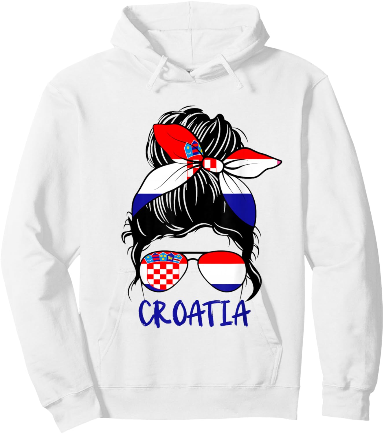 Croatian Girl Croatian Woman Proud Croatia Flag Hrvatska Hoodie - Hoodie | White