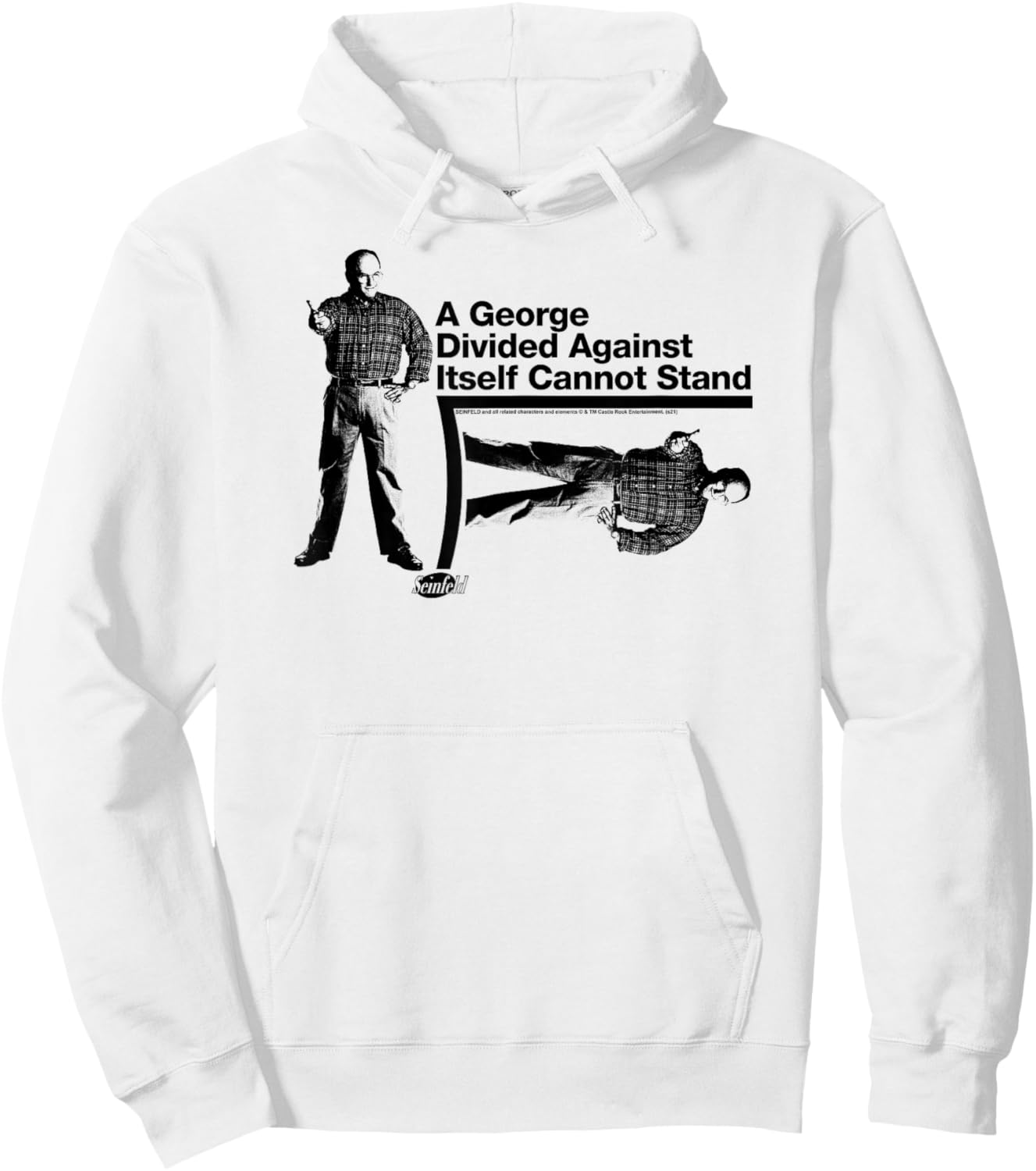 Seinfeld A George Divided Against Itself Funny TV Show Hoodie - Hoodie | White