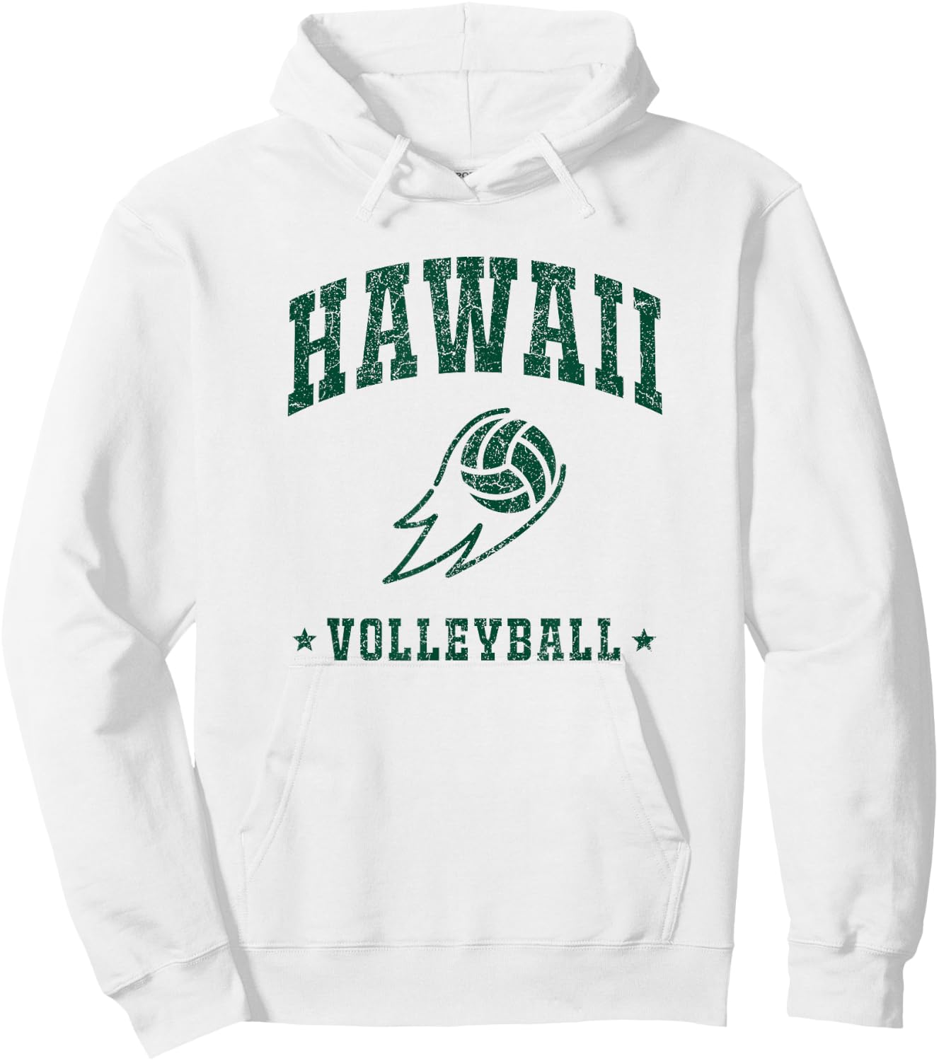 Hawaii Volleyball Vintage Gameday Retro Volleyball Lover Hoodie - Hoodie | White
