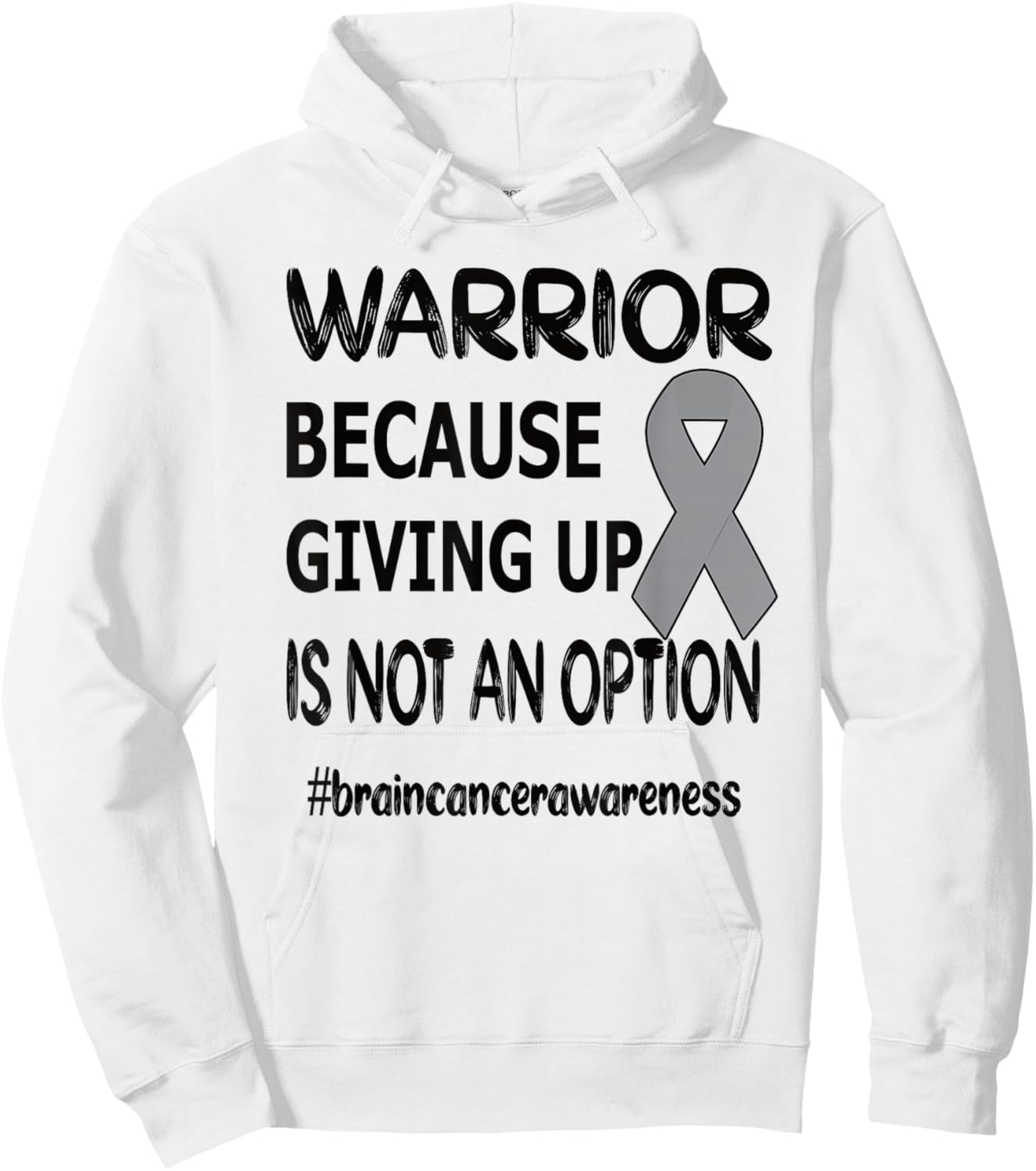 Brain Tumor Awareness Month Brain Tumor Warrior Brain Cancer Awareness Ribbon Hoodie - Hoodie | White