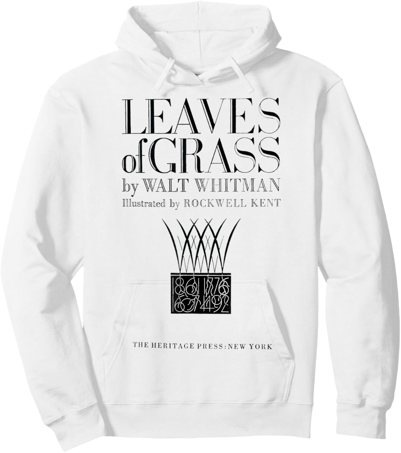 Leaves of Grass Walt Whitman Title Page Hoodie - Hoodie | White