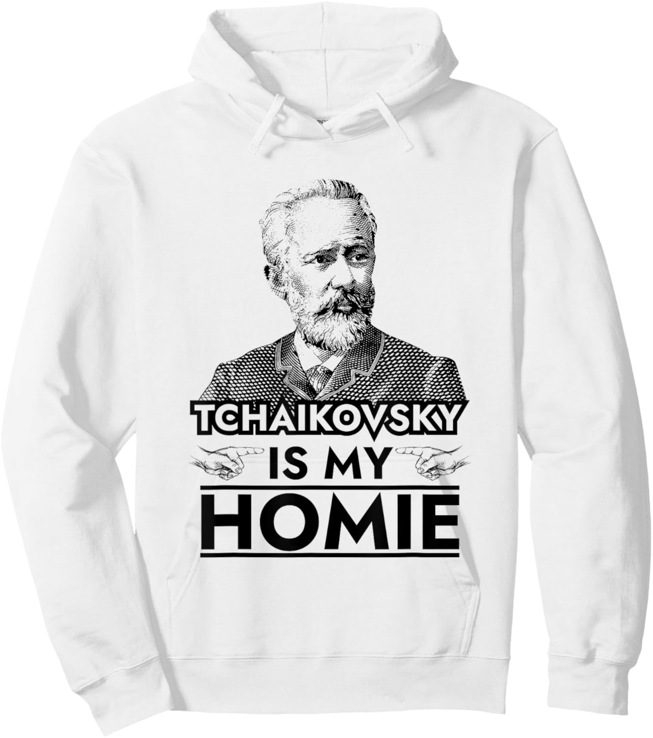 Tchaikovsky is My Homie Classical Music Composer Hoodie - Hoodie | White
