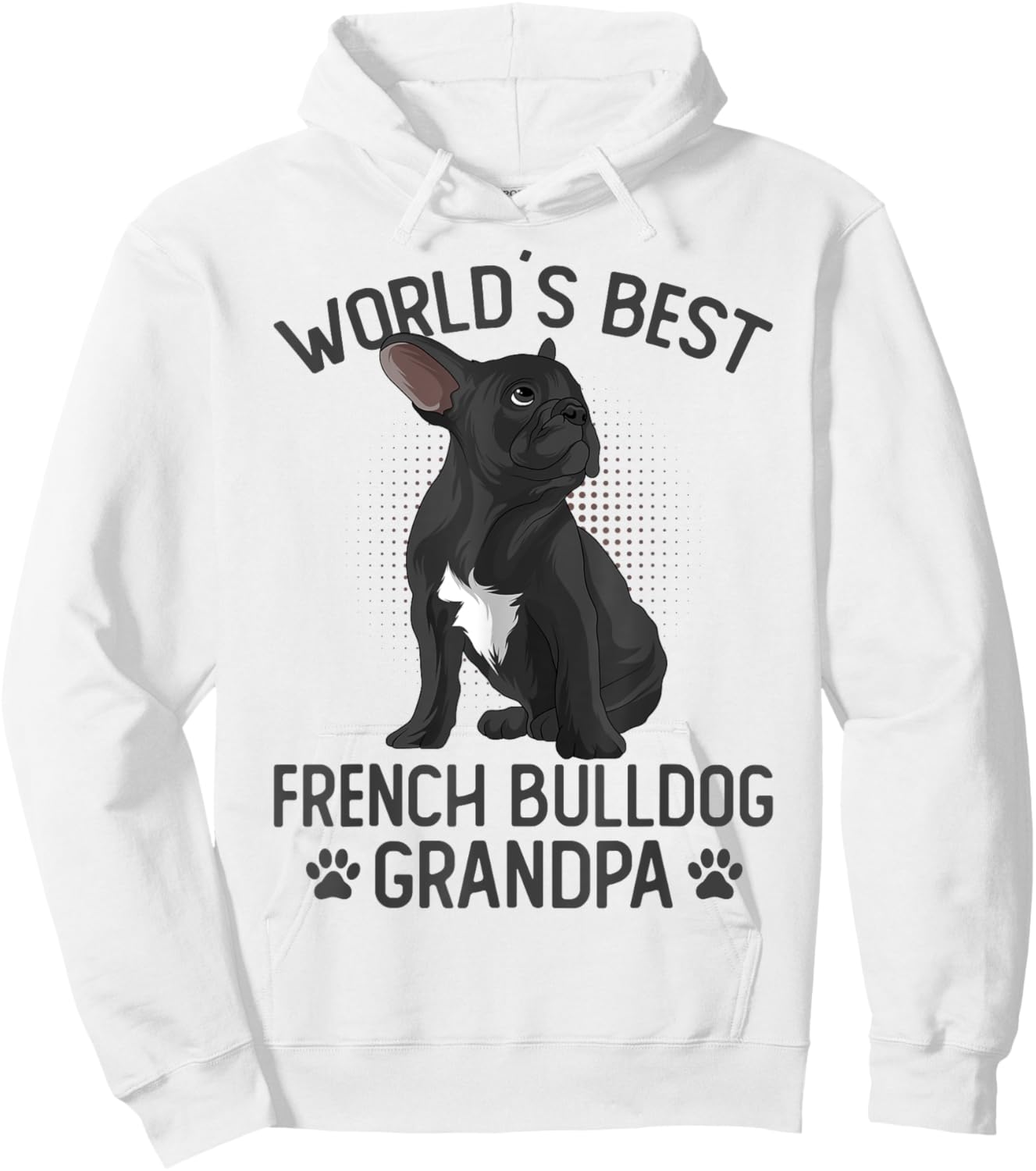 World´s Best French Bulldog Grandpa Funny Frenchie Dog Lover Men Hoodie - Hoodie | White