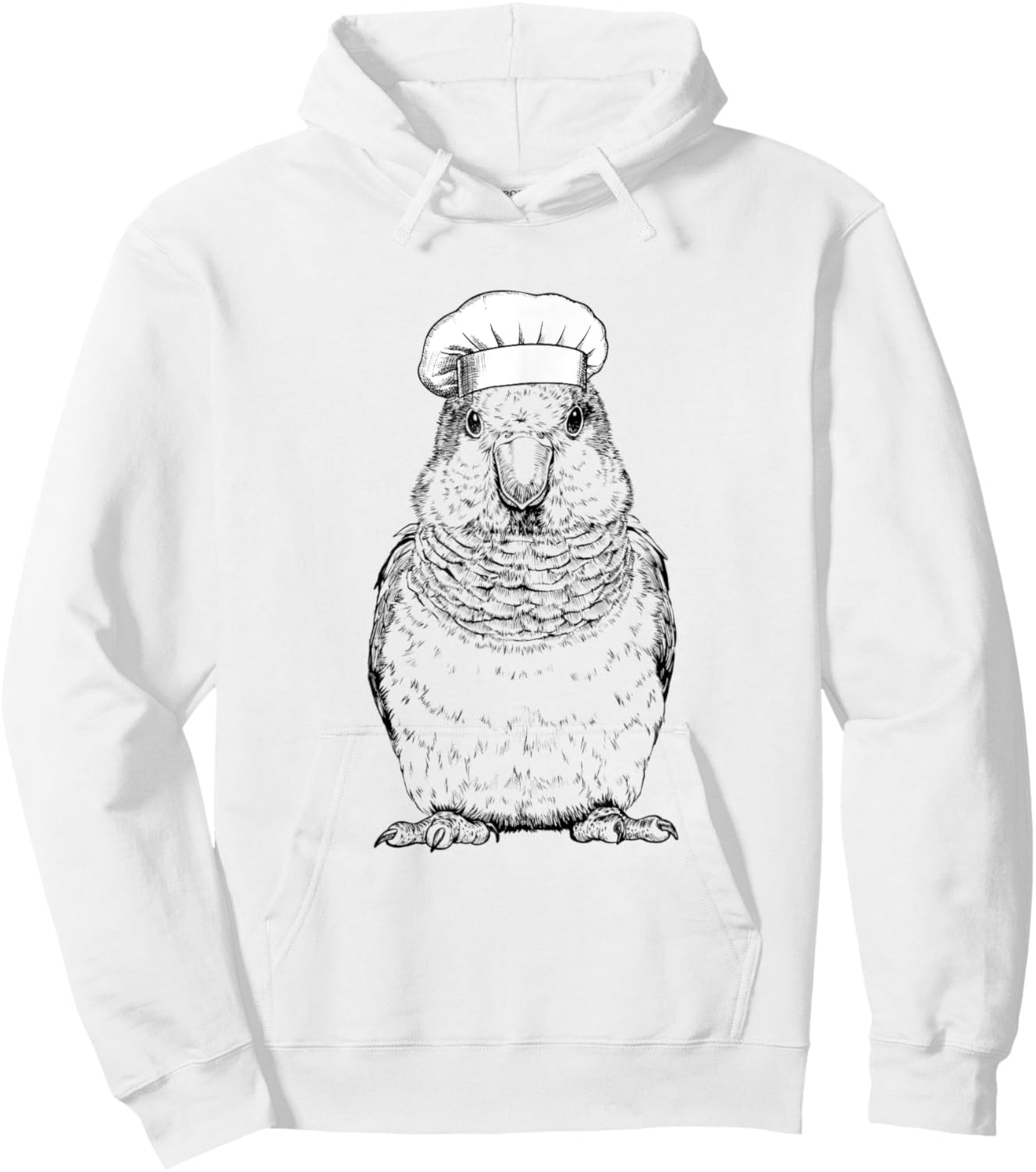 Quaker Parrot Cook Chef Funny Cooking Bird Hoodie - Hoodie | White