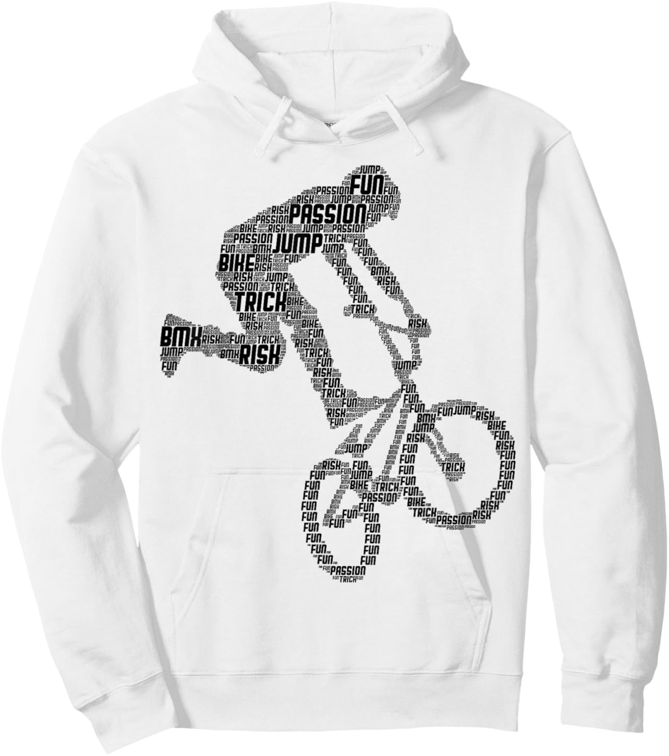 BMX Rider Bike Bicycle Stunt Racing Boys Kids Hoodie - Hoodie | White