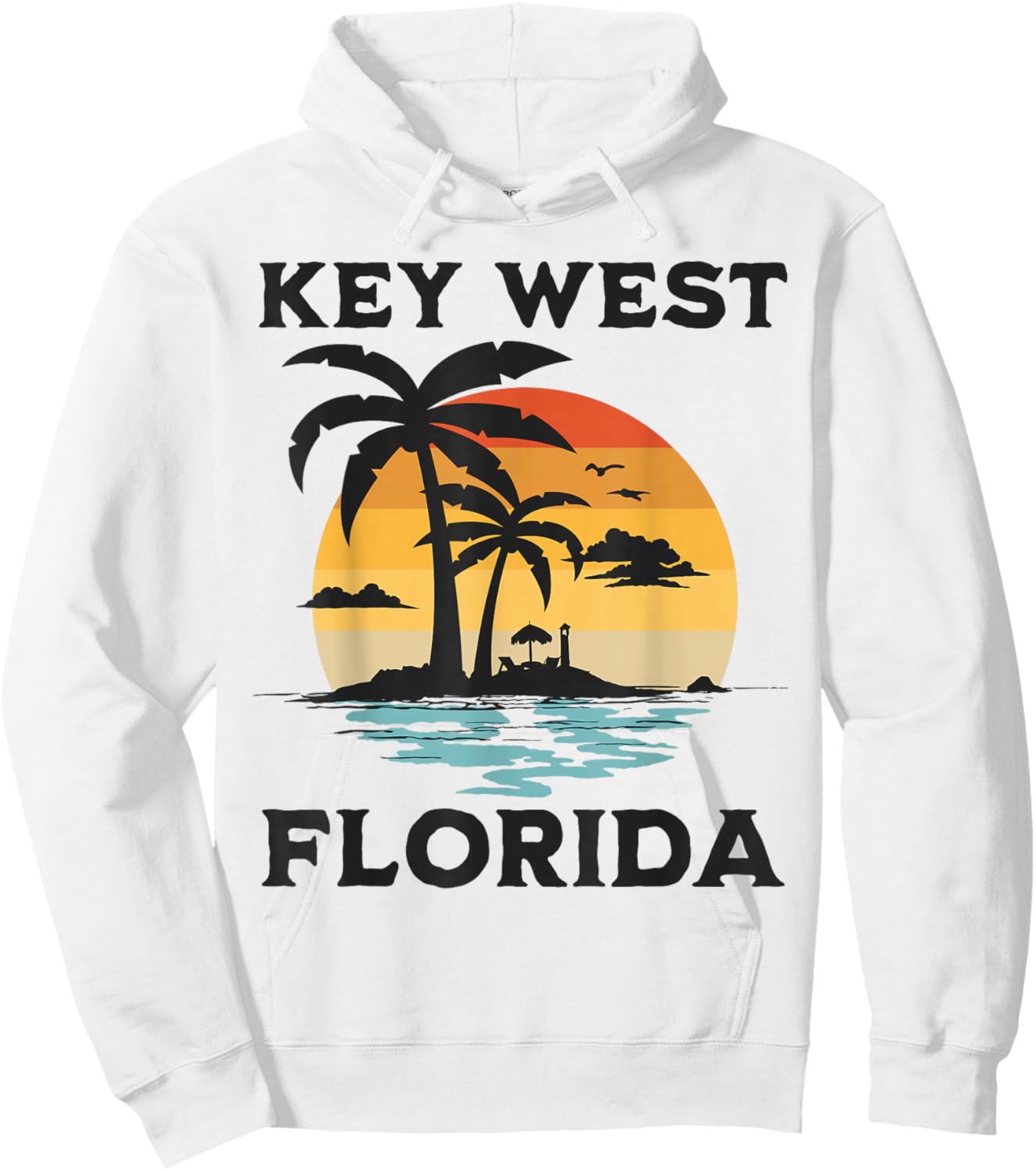 Key West Florida Beach Surf Summer Vacation Vintage Men Women Kids Hoodie - Hoodie | White