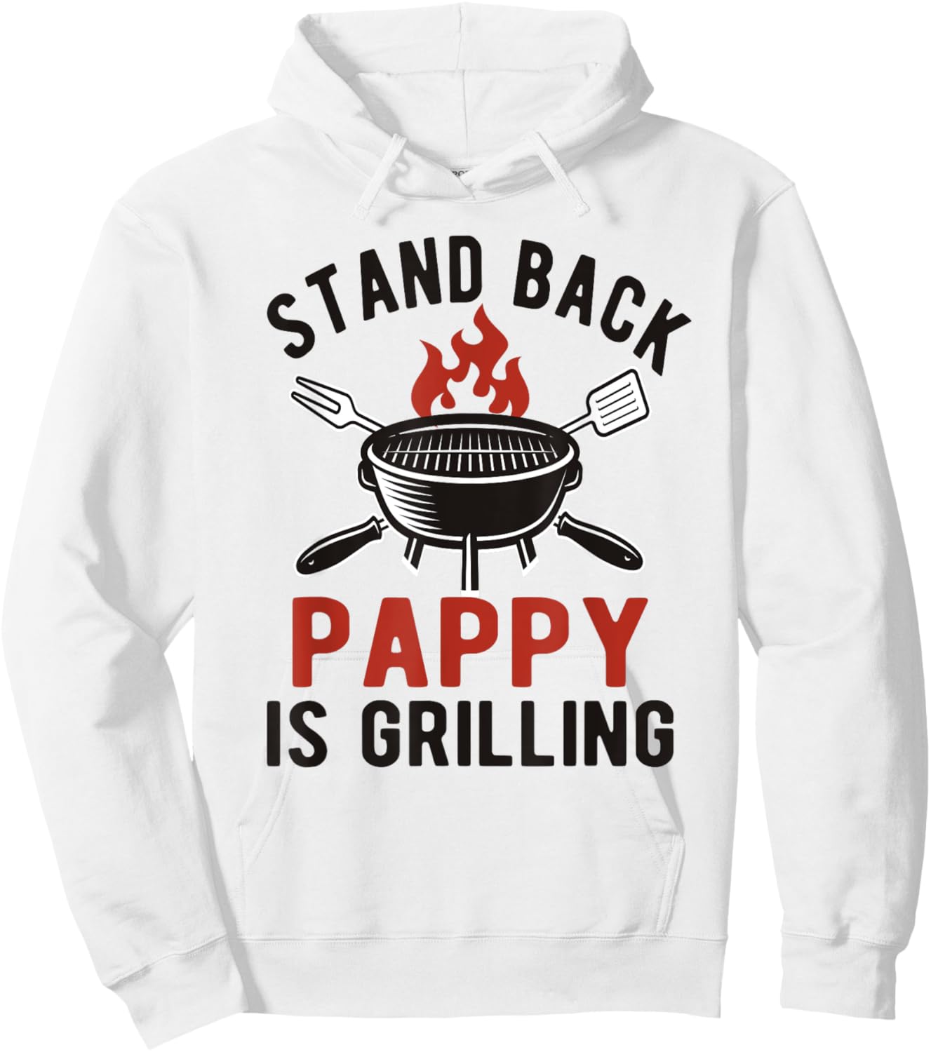 Funny Grilling Pappy BBQ Pappy Grandpa Hoodie - Hoodie | White