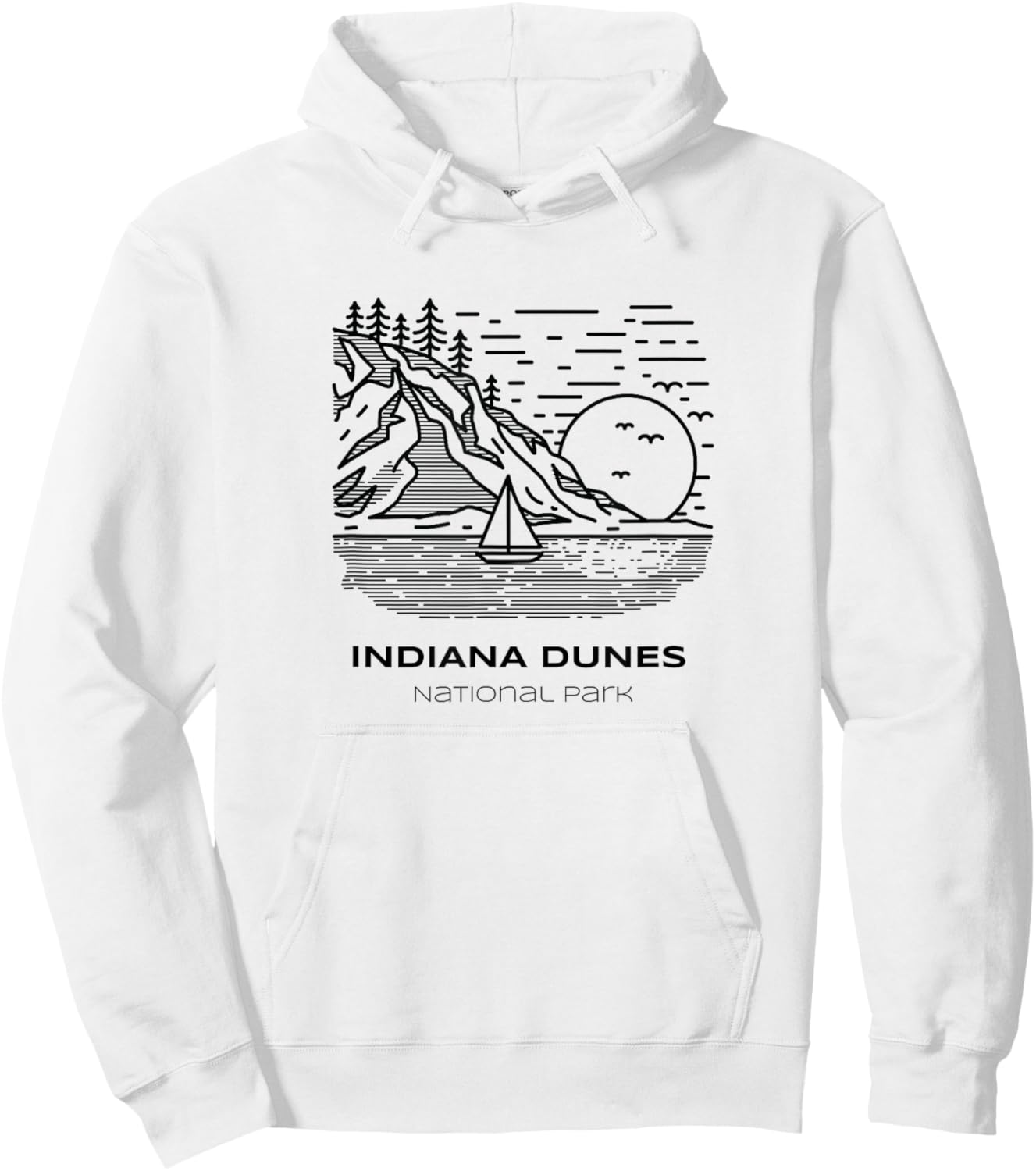 Vintage Indiana Dunes National Park Hike Hoodie - Hoodie | White