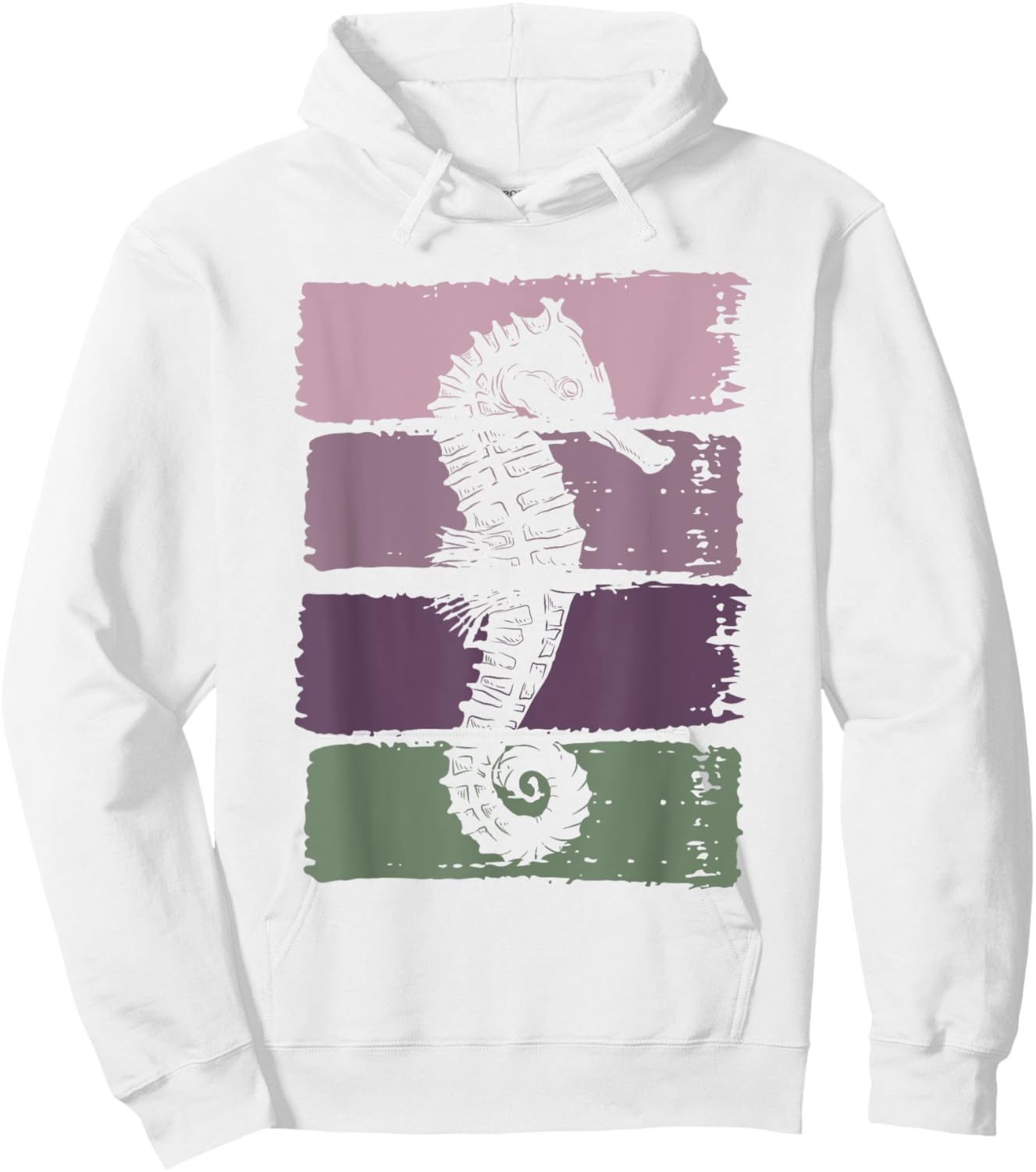 Retro Sea Fish Ocean Animal Sea Creature Seahorse Hoodie - Hoodie | White