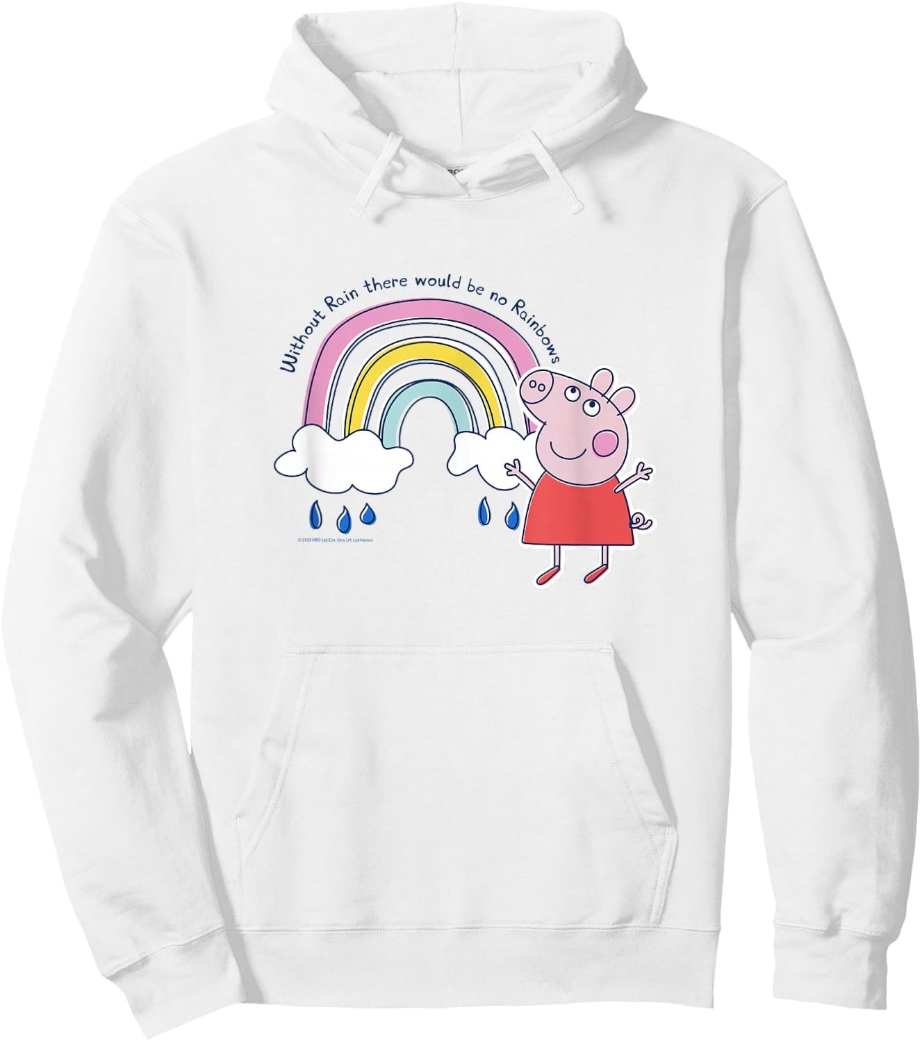 Peppa Pig Without Rain There Would Be No Rainbows Cute Shot Hoodie - Hoodie | White