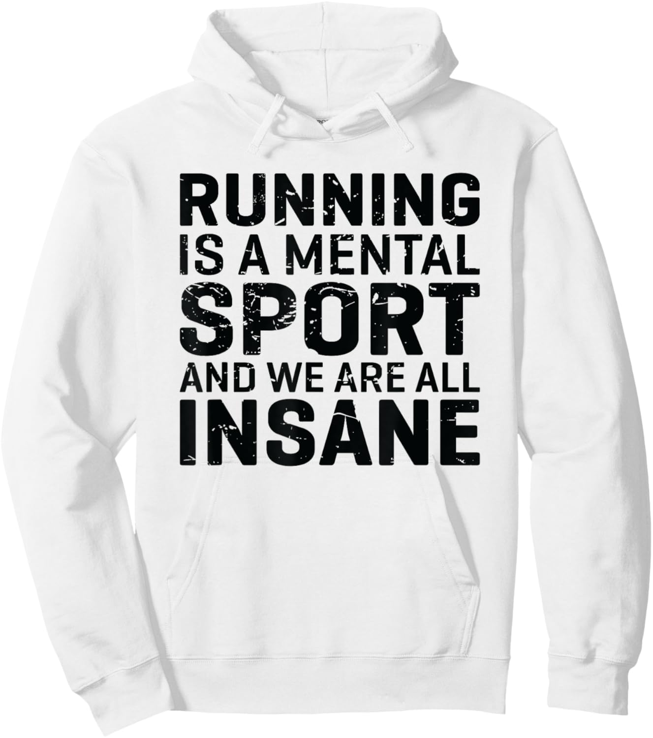 Marathon Runner Motivational Quote Distance Running Hoodie - Hoodie | White