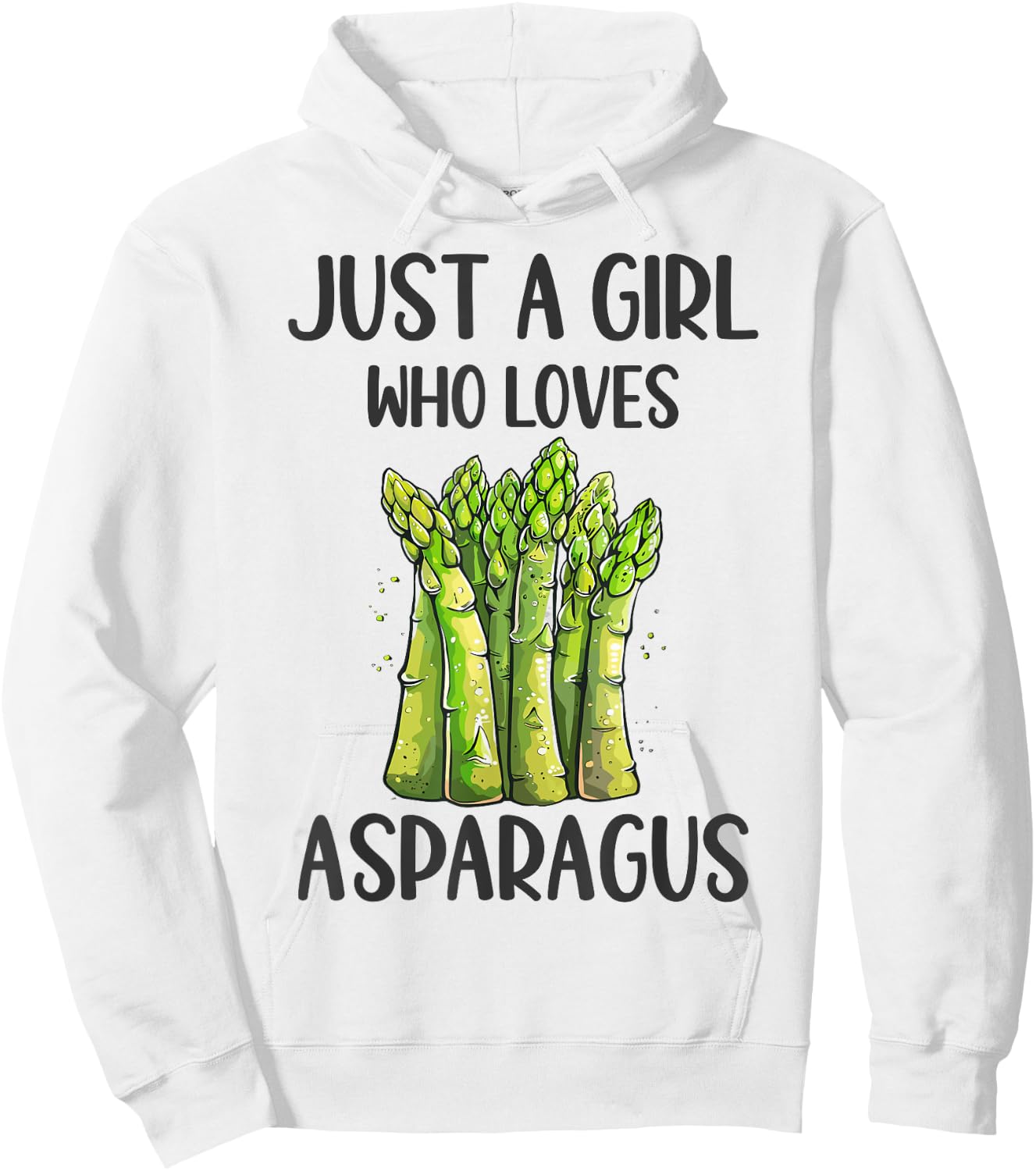 Funny Asparagus Lovers Gift Just A Girl Who Loves Asparagus Hoodie - Hoodie | White