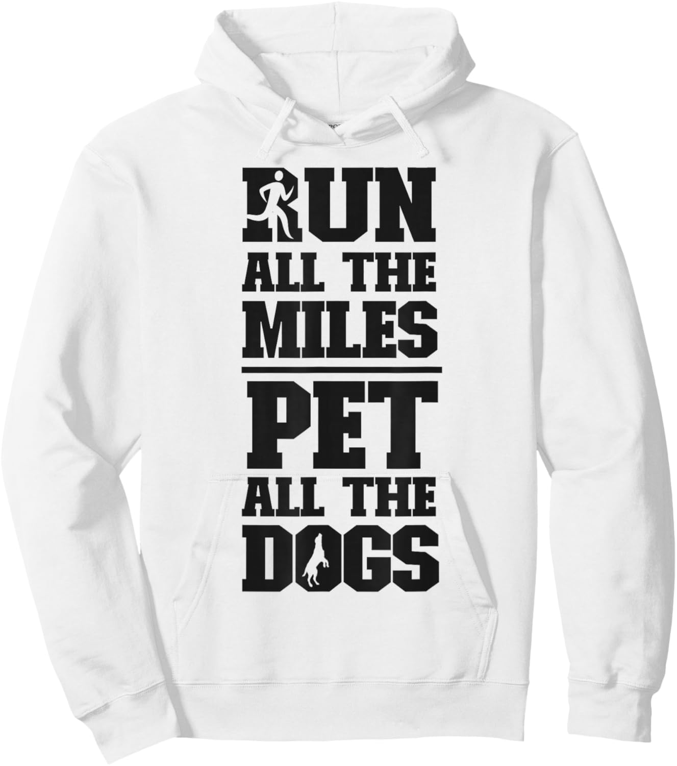 Running Runner Half Marathon Dog Run All The Miles Pet All Hoodie - Hoodie | White