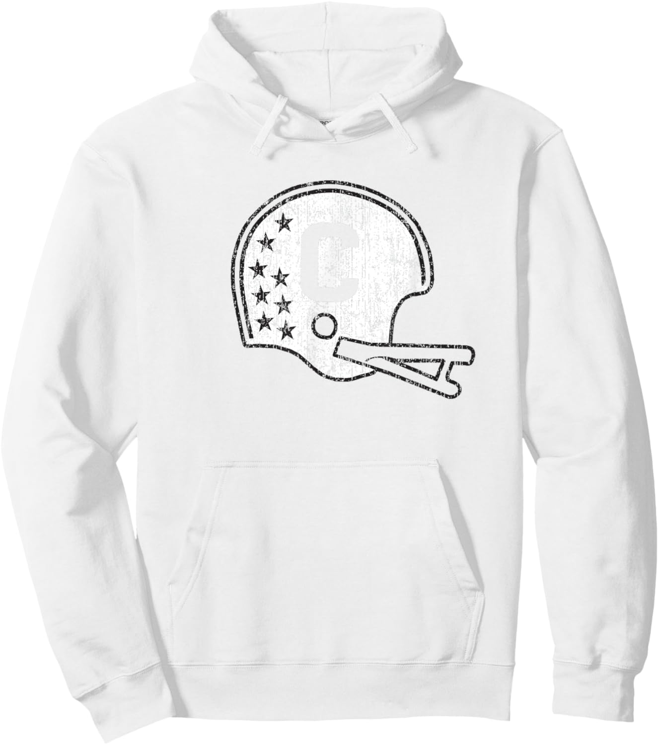 Southlake Carroll Dragons Retro Helmet Hoodie - Hoodie | White
