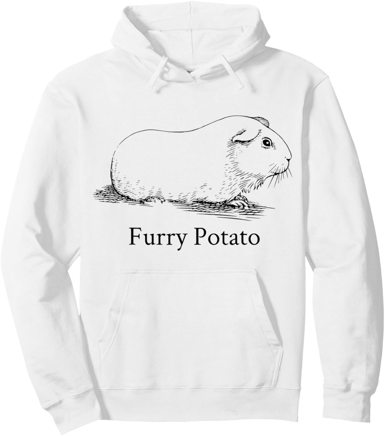 Funny Guinea Pig Furry Potato Wrong Animal Name Stupid Joke Hoodie - Hoodie | White