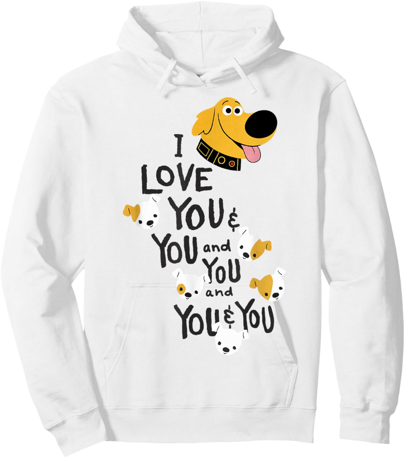 Disney Pixar UP Dug I Love You And You Quote Hoodie - Hoodie | White