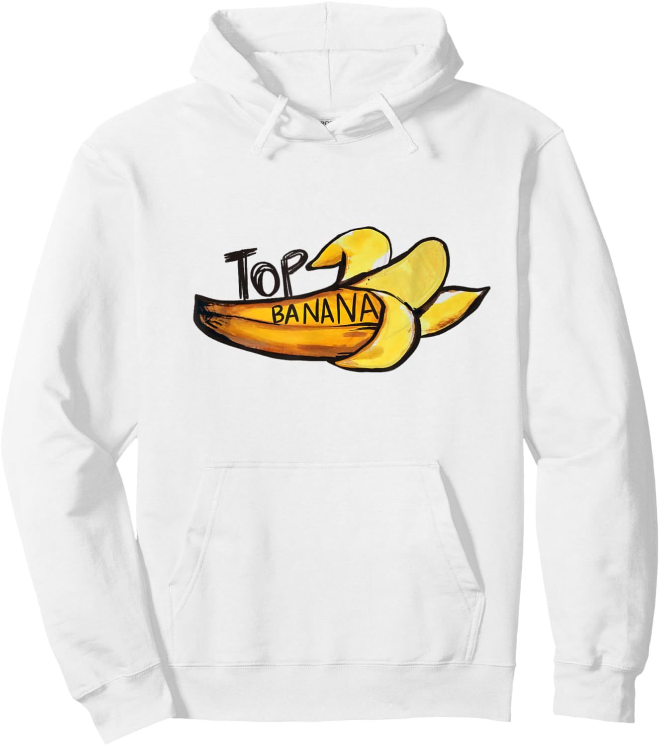 Top Banana Art funny banana watercolor Hoodie - Hoodie | White