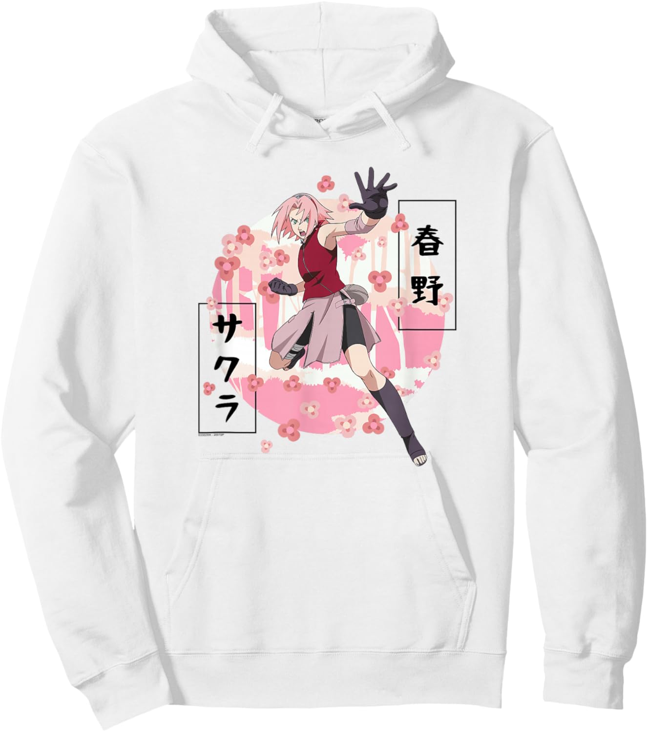 Naruto Shippuden Sakura Blossoms Anime Hoodie - Hoodie | White