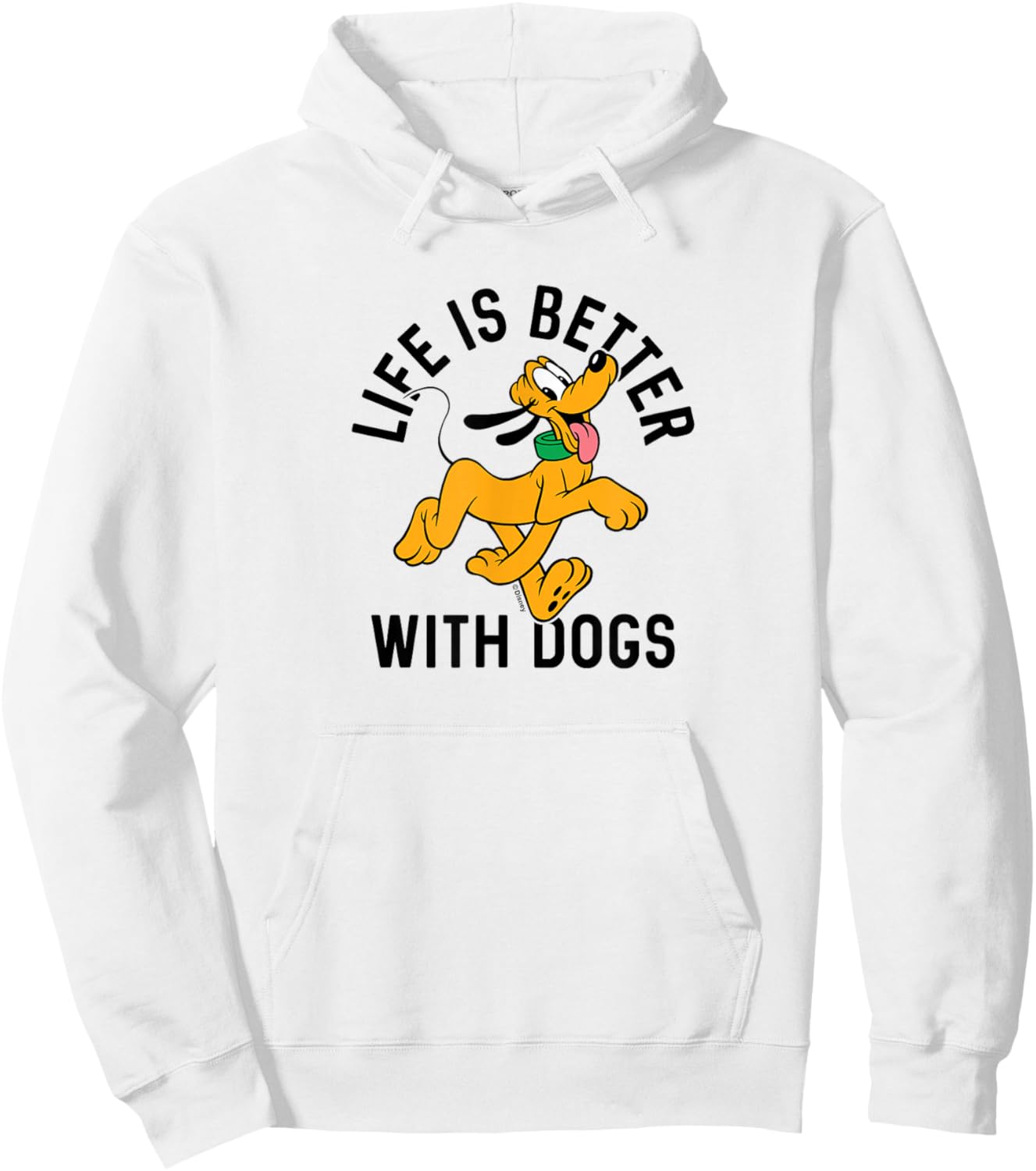 Pluto Life is Better with Dogs Small Hoodie - Hoodie | White