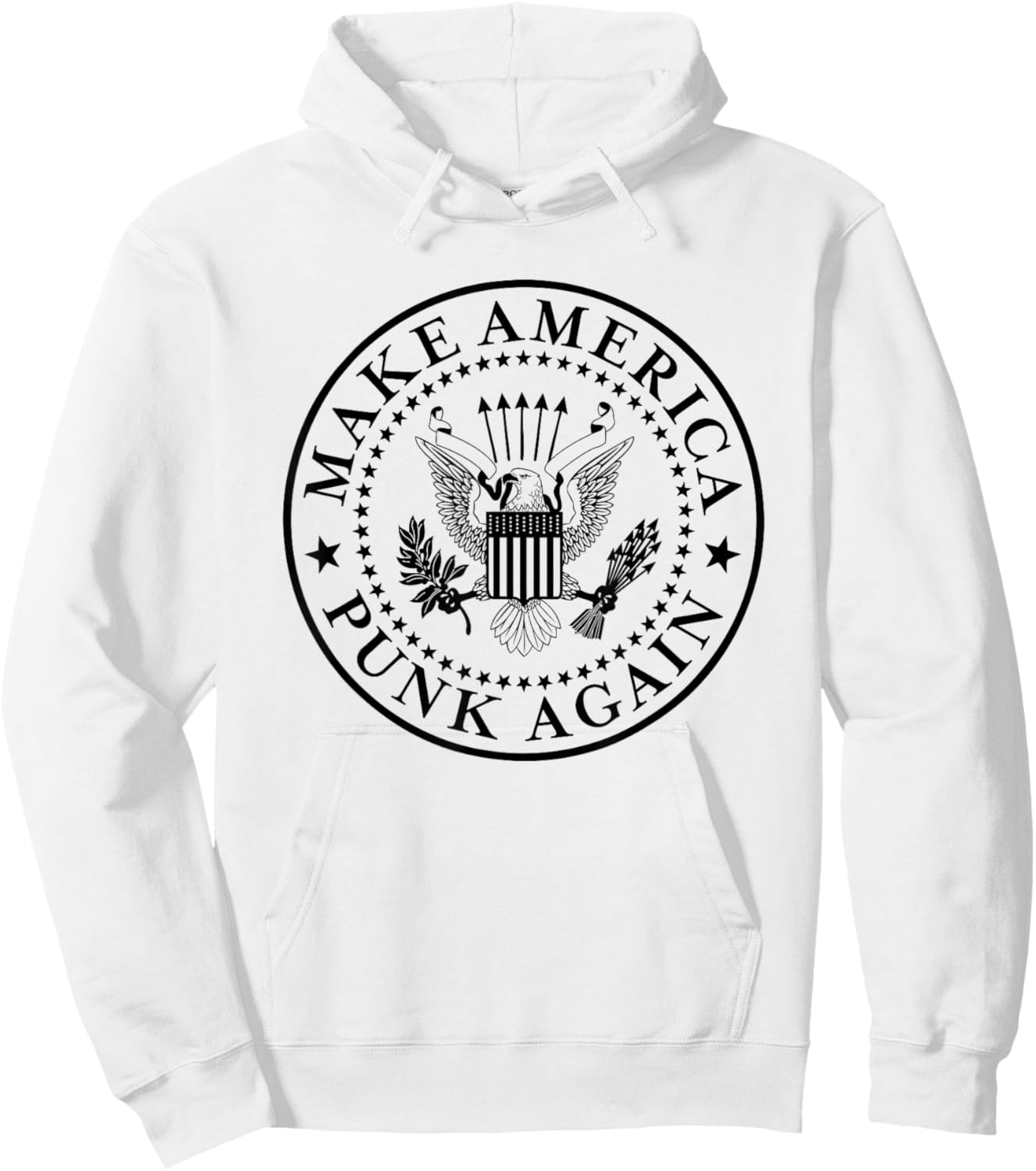 Make America Punk Again Distressed Rock Flag Punk Rocker 80s Hoodie - Hoodie | White