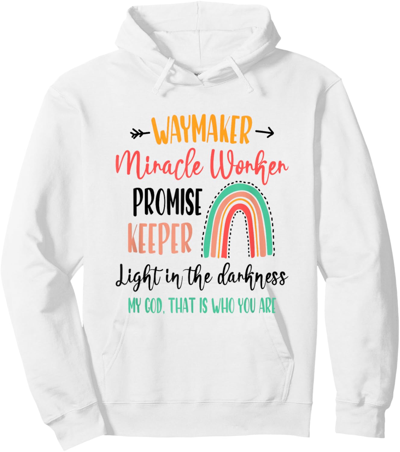 Waymaker Promise Keeper Miracle Worker Christian Kids Hoodie - Hoodie | White