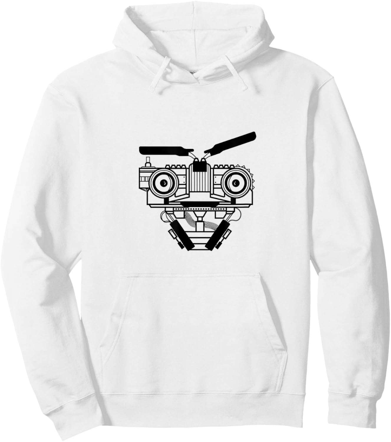 Retro 80s Johnny Five Short Circuit Hoodie - Hoodie | White
