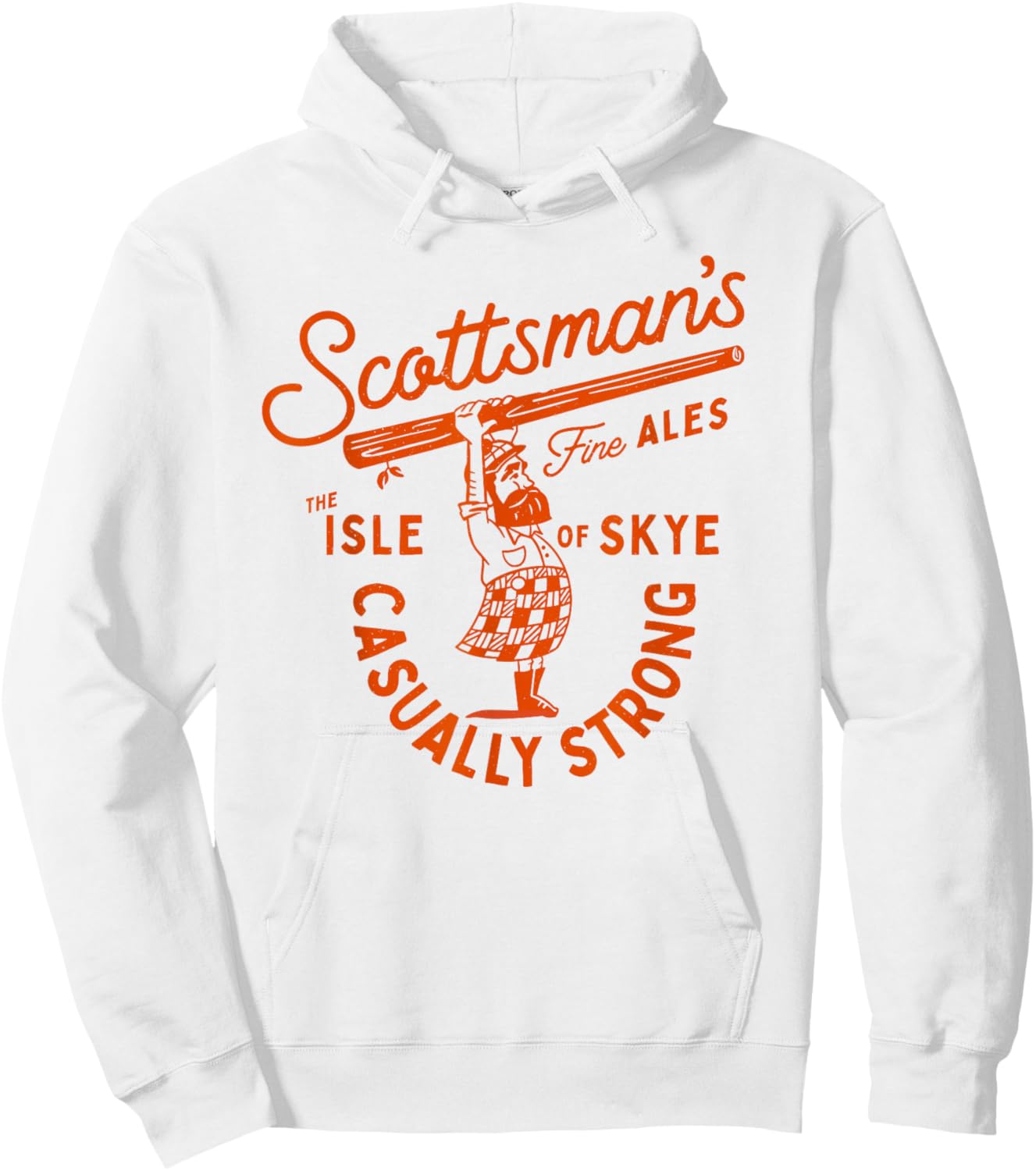 Scottsman's Isle Of Skye Fine Ales: Casually Strong Beer Hoodie - Hoodie | White