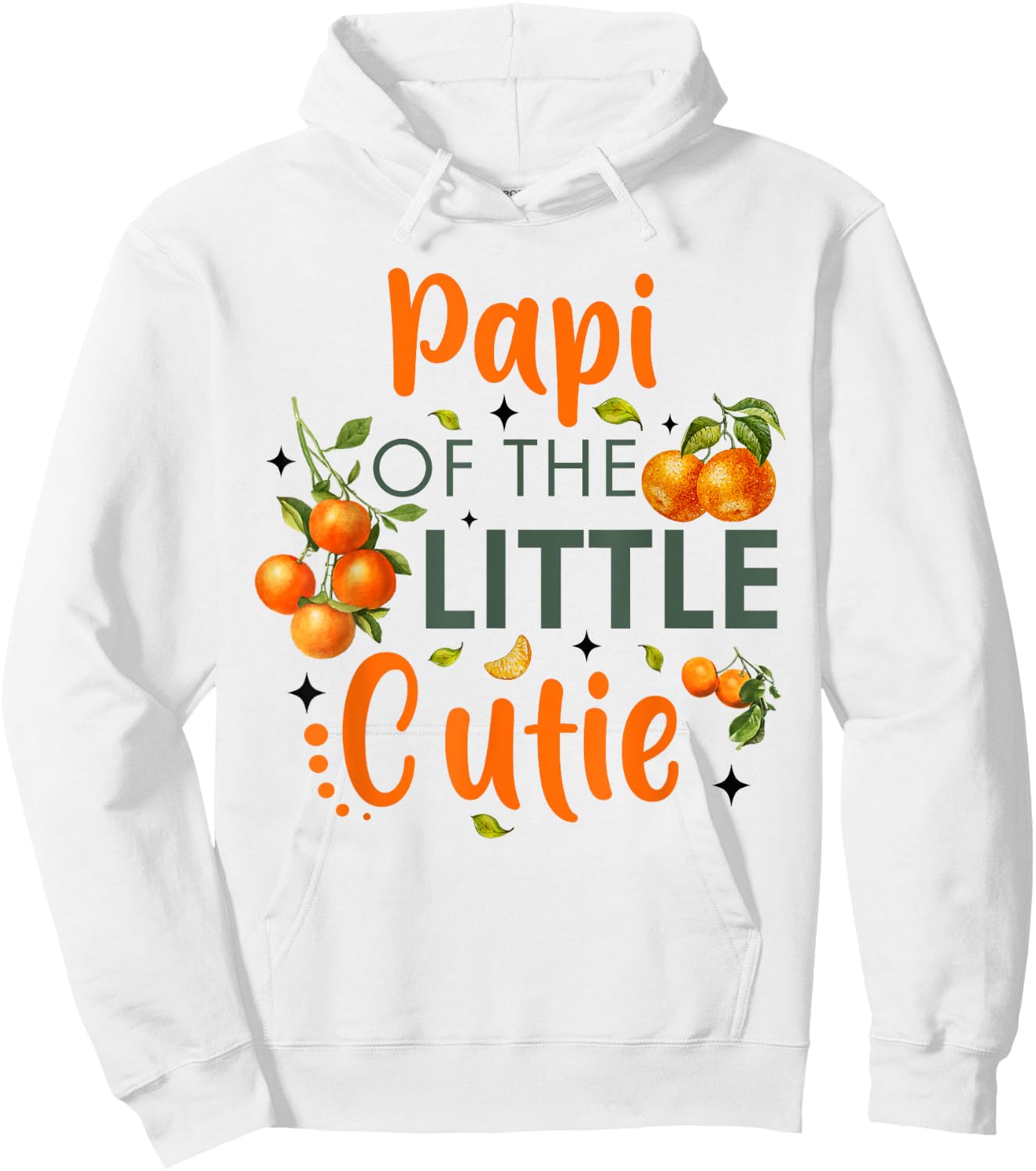 Papi Of The Little Cutie Orange 1st Birthday Party Hoodie - Hoodie | White