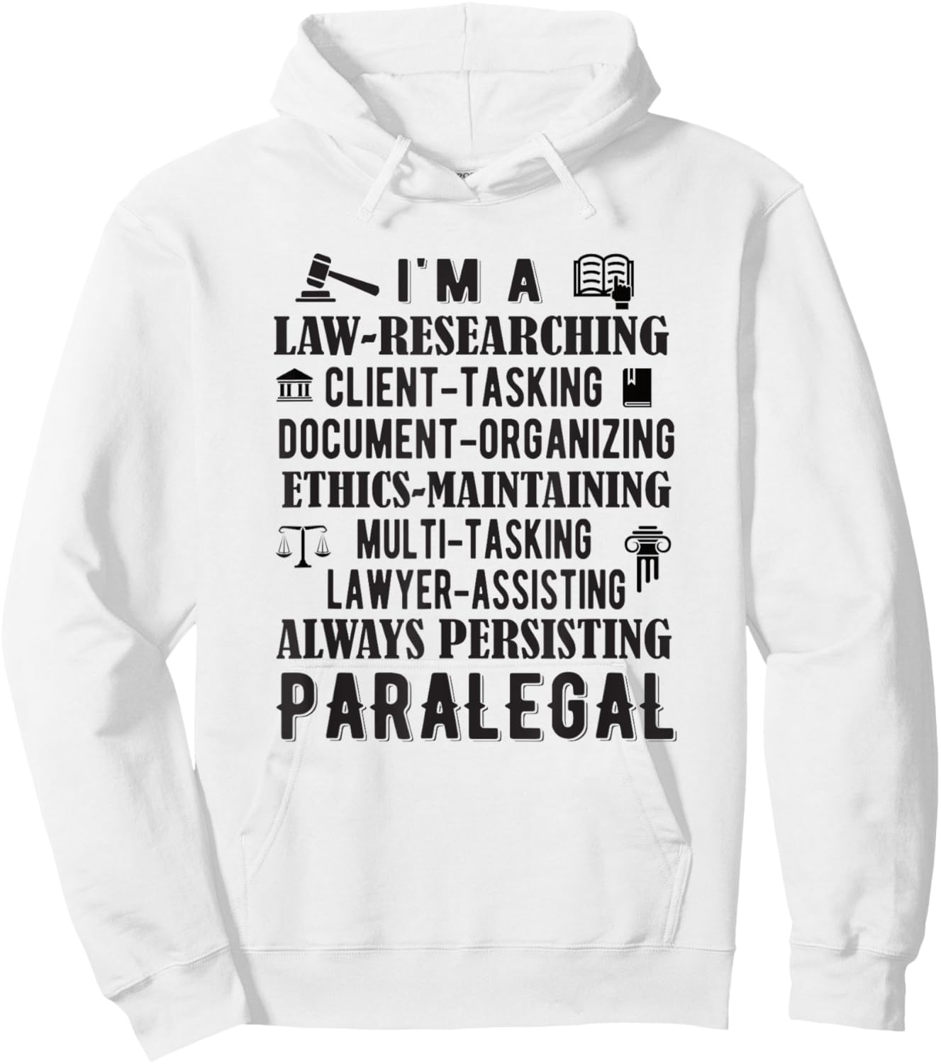 Paralegal Definition Paralegal Appreciation Hoodie - Hoodie | White