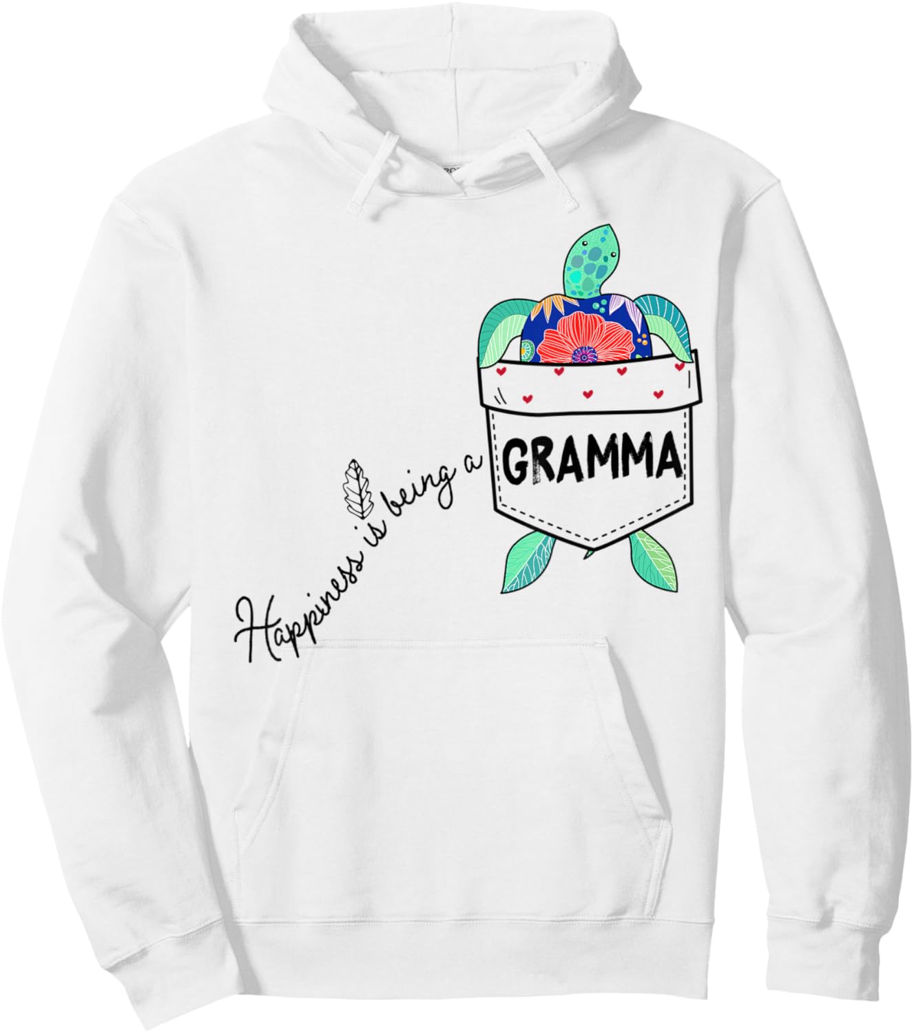 Happiness is being a Gramma Sea Turtle Ocean Animal Hoodie - Hoodie | White