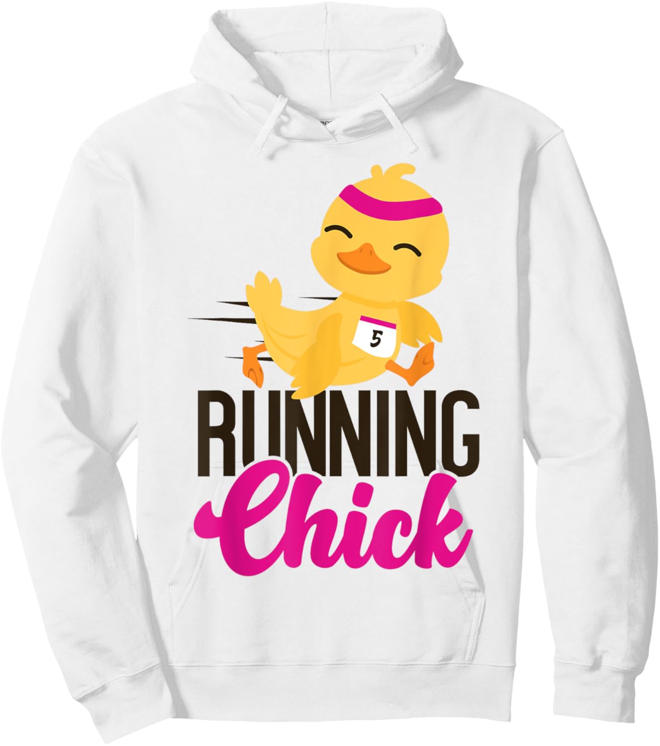 Running Runner Half Marathon Chicken Girl Running Chick Hoodie - Hoodie | White