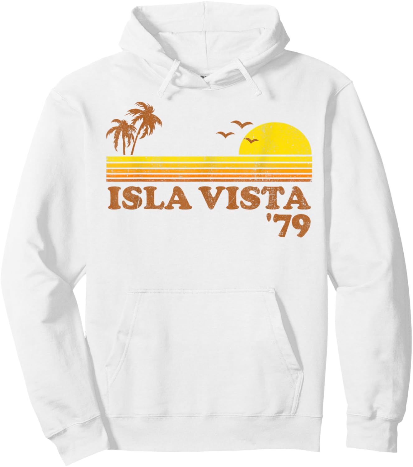 Vintage Isla Vista Beach California Retro Sunset 70's Gift Women Kids Hoodie - Hoodie | White
