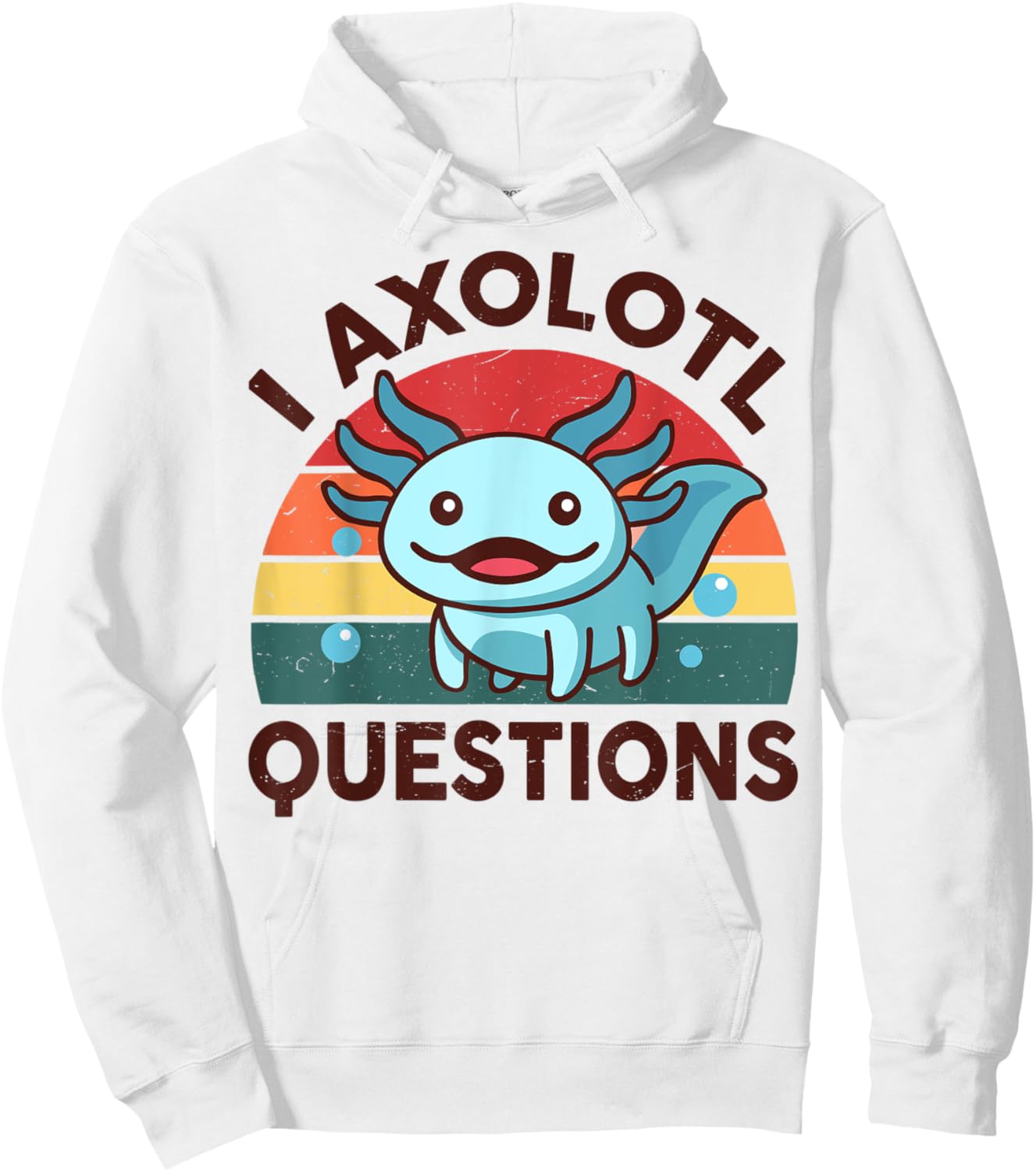 I Axolotl Questions Salamander Kids Youth Boy Cute Axolotl Hoodie - Hoodie | White