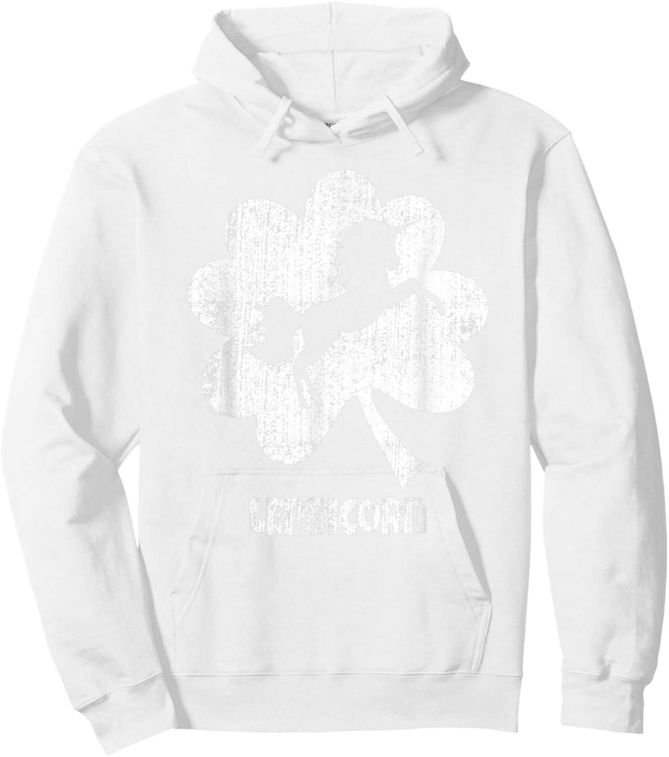 Unicorn St Patricks Day Lepricorn Silhouette Girl Women Hoodie - Hoodie | White