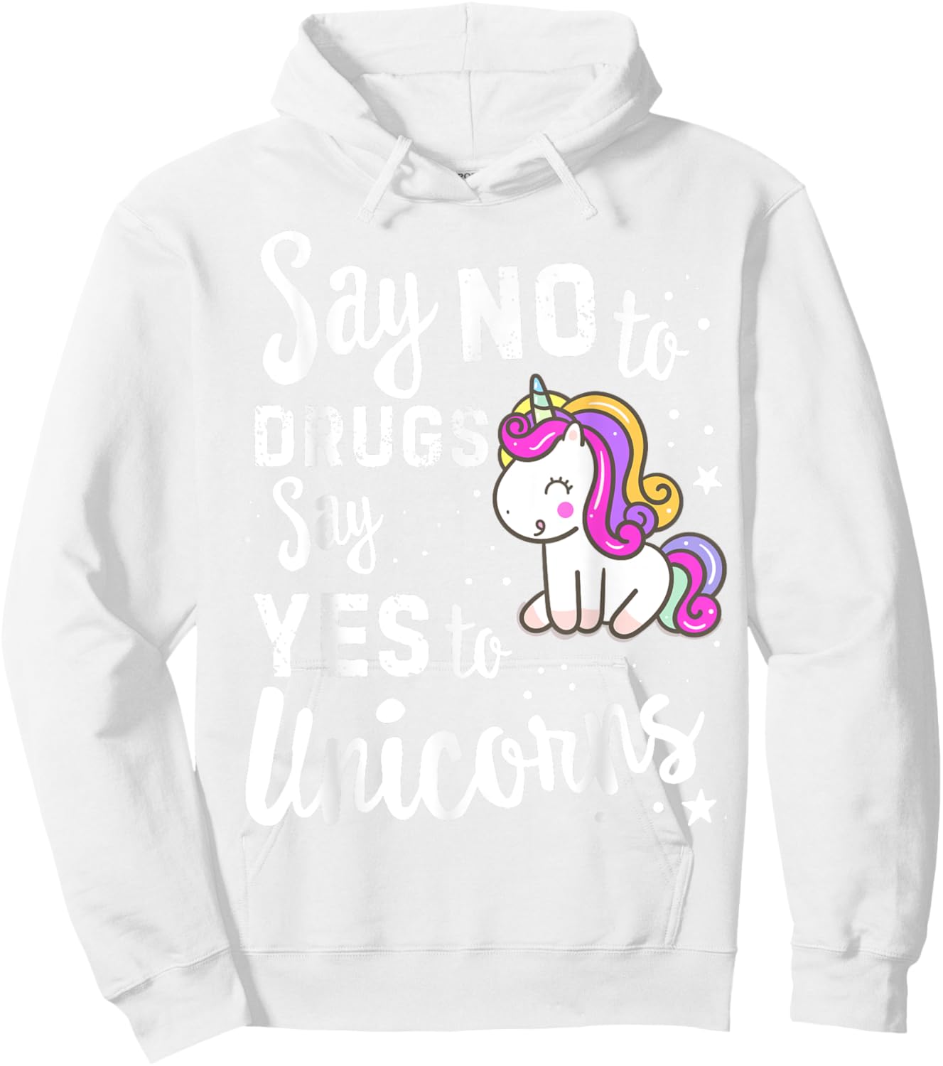 Red Ribbon Week Say No To Say Yes To Unicorns Unicorn Hoodie - Hoodie | White
