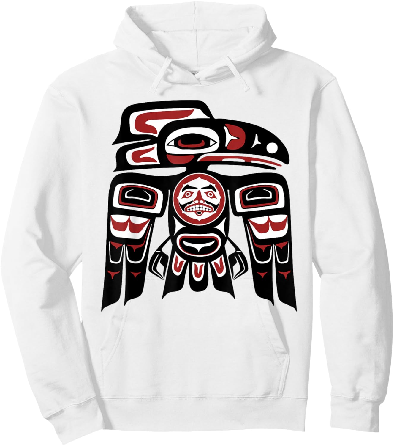 Haida Tlingit Raven Totem Native American Indigenous Pride Hoodie - Hoodie | White