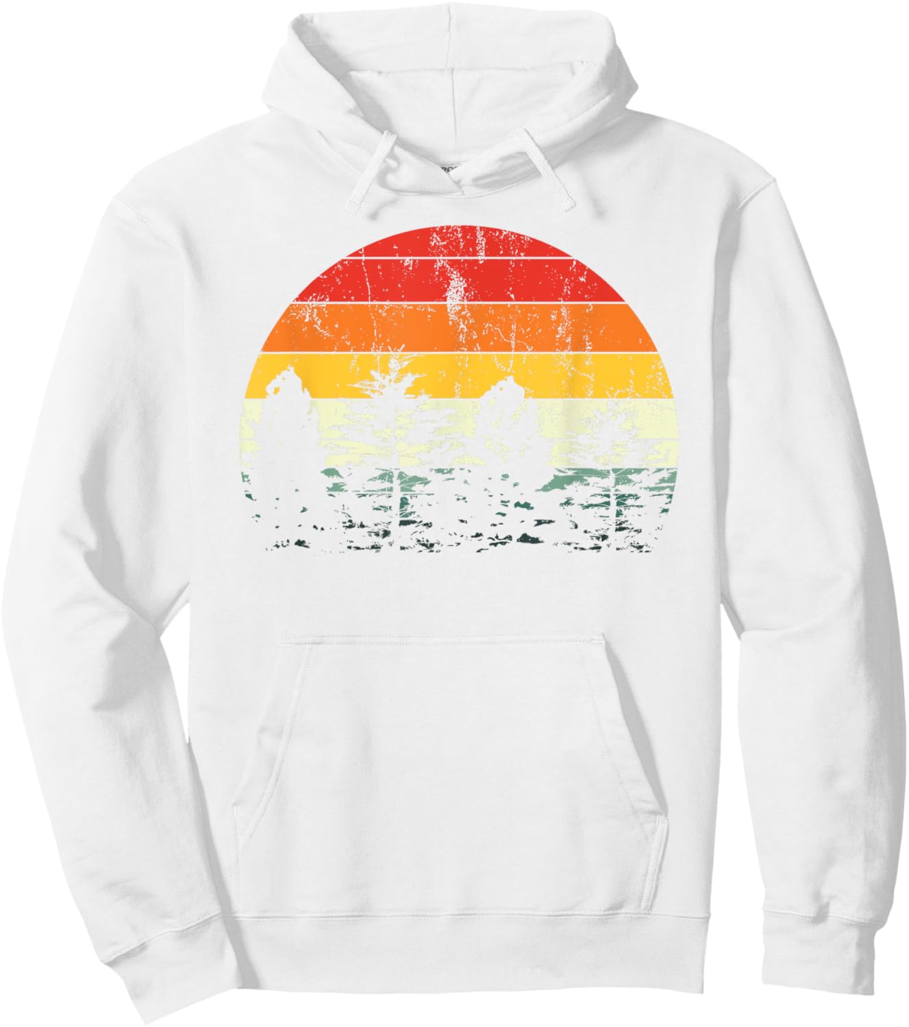 Outdoor Trees Wildlife Retro Nature Forest Hoodie - Hoodie | White