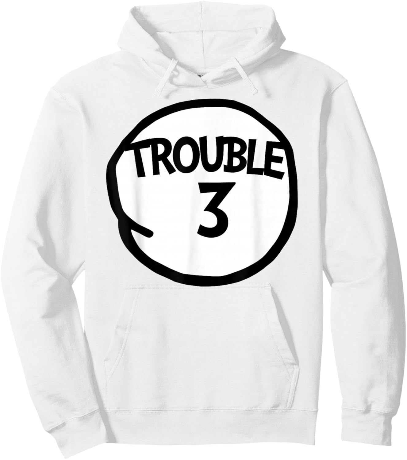 Trouble 3 Funny Trouble Three Matching Group Hoodie - Hoodie | White