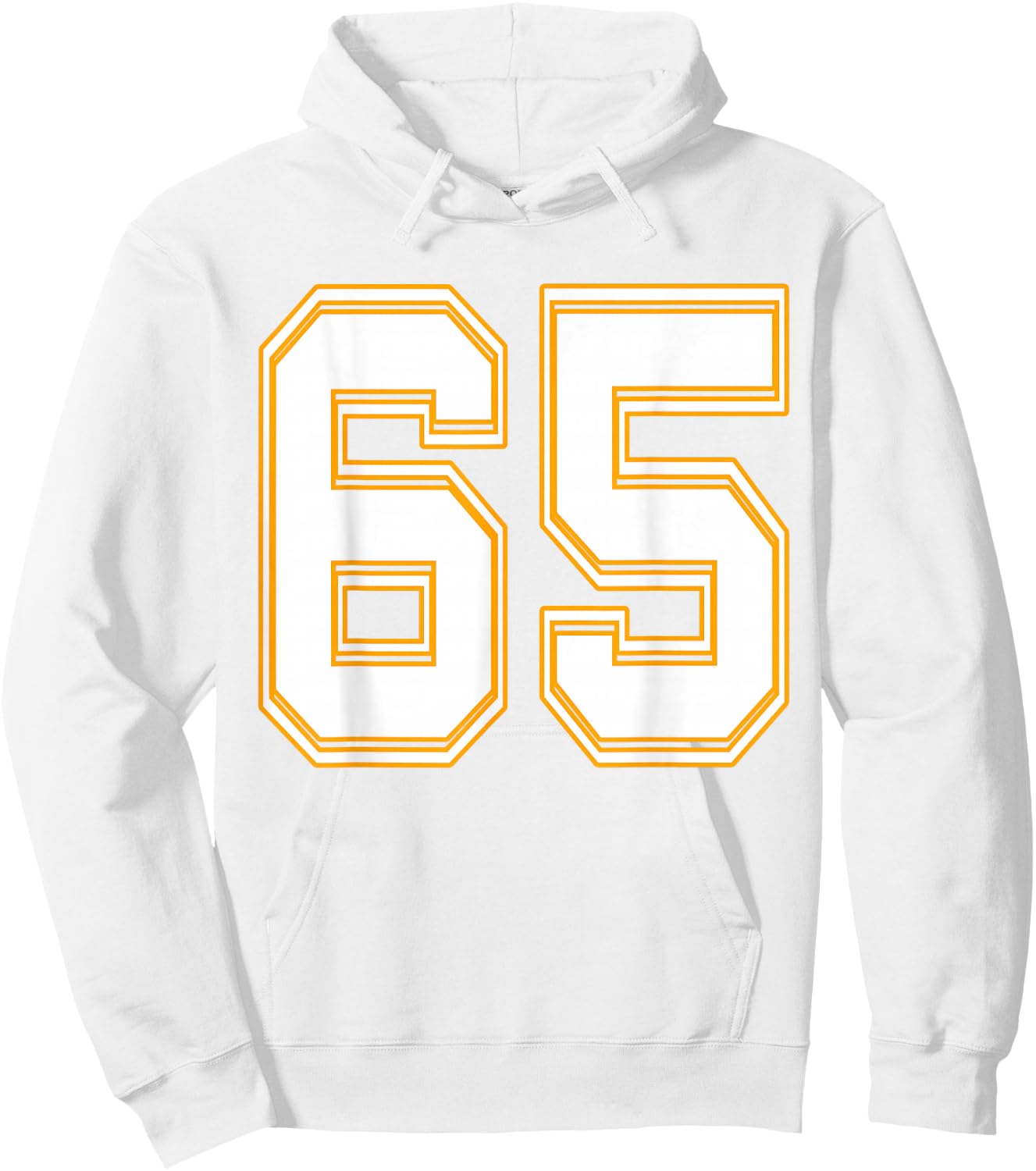 Number 65 Red Yellow White Football Basketball Soccer Fans Hoodie - Hoodie | White