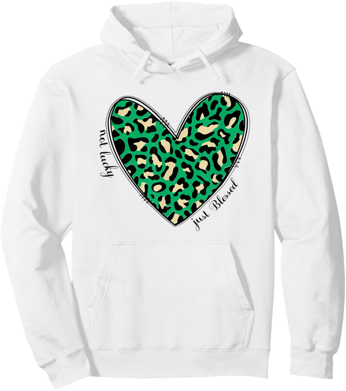Christian Women Not Lucky Just Blessed Plaid St Patricks Day Hoodie - Hoodie | White