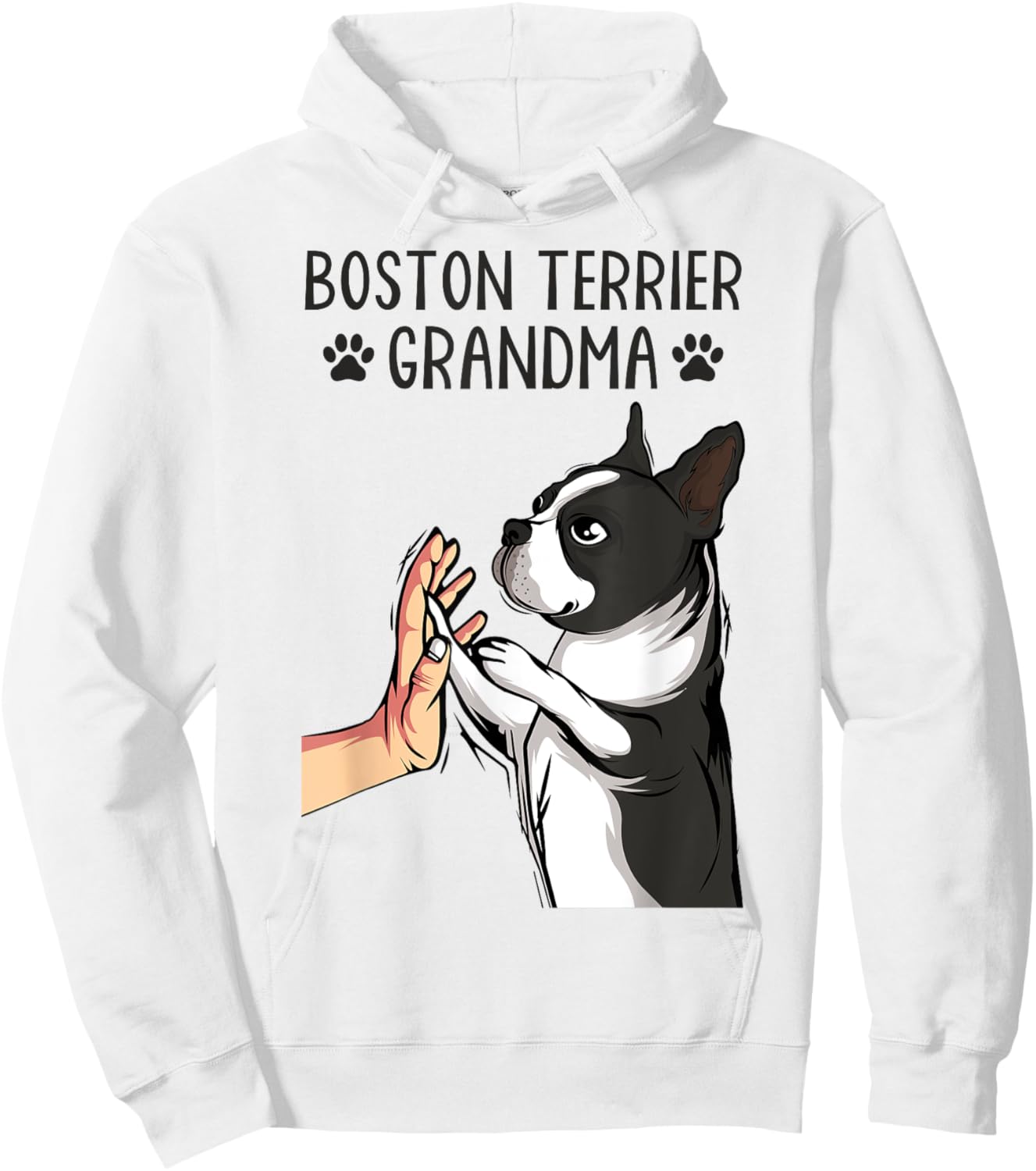 Boston Terrier Grandma Bostie Dog Mom Mother´s Day Women Hoodie - Hoodie | White