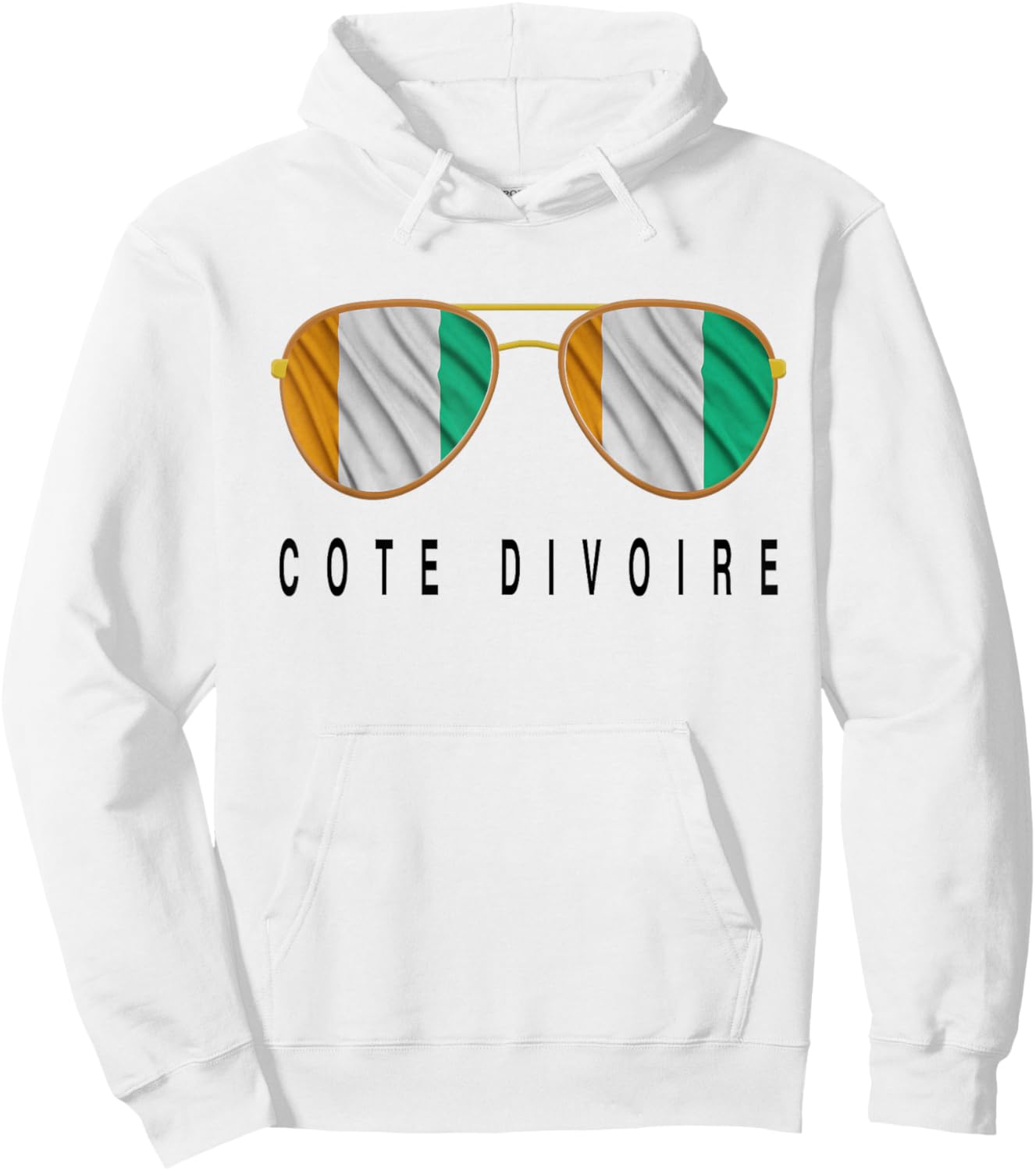 Ivory Coast Flag Ivorian Cote dIvoire Pride Sunglasses Hoodie - Hoodie | White