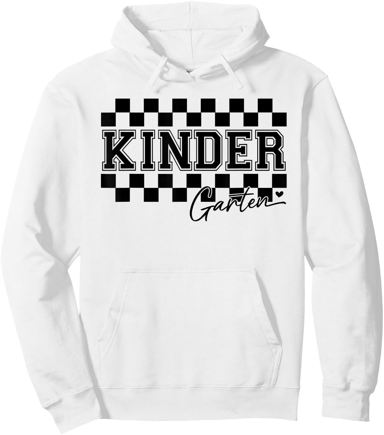 kindergarten Checkered Teacher 1st Day Back to School Women Hoodie - Hoodie | White