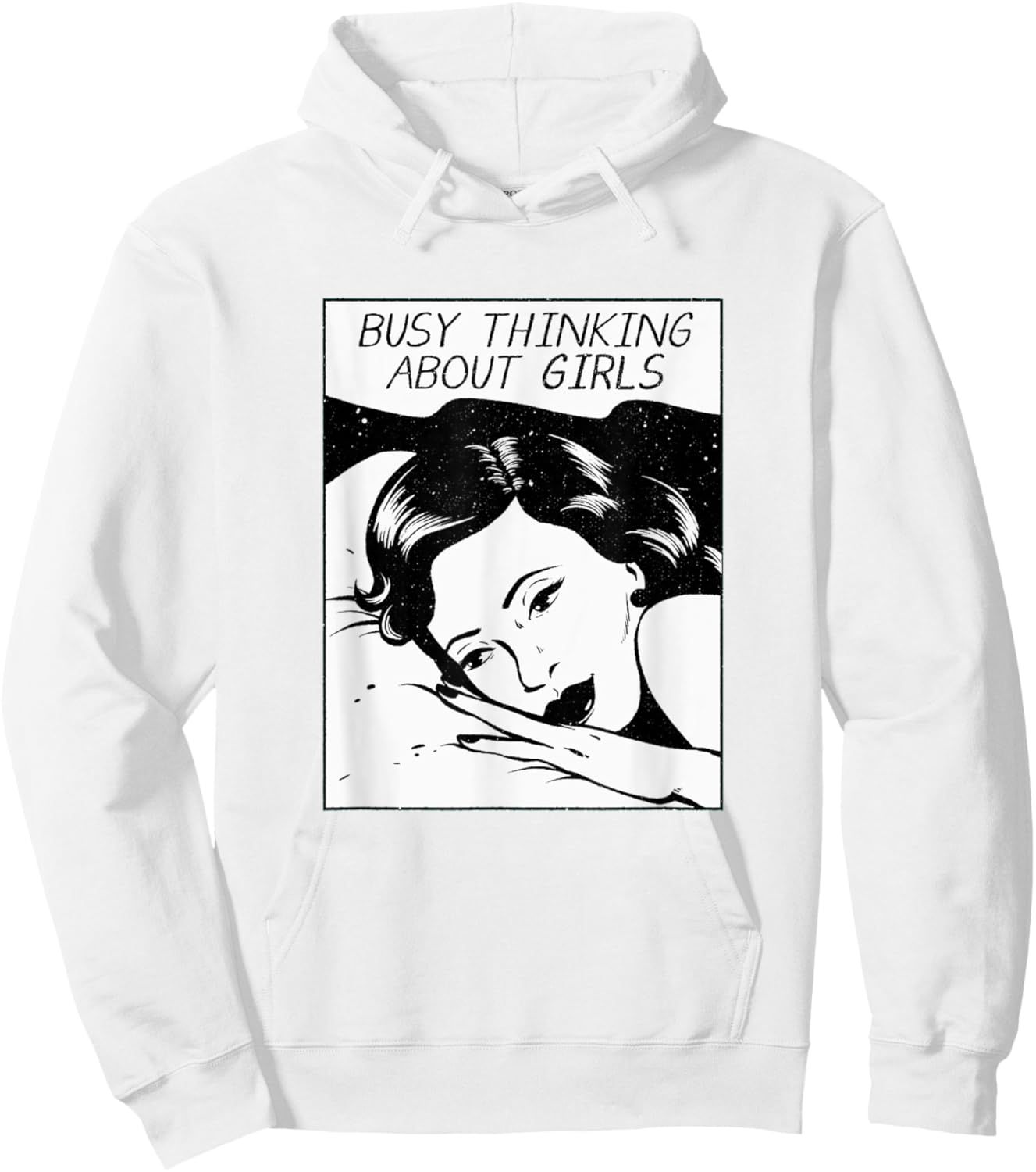 Busy Thinking About Girls Hoodie - Hoodie | White