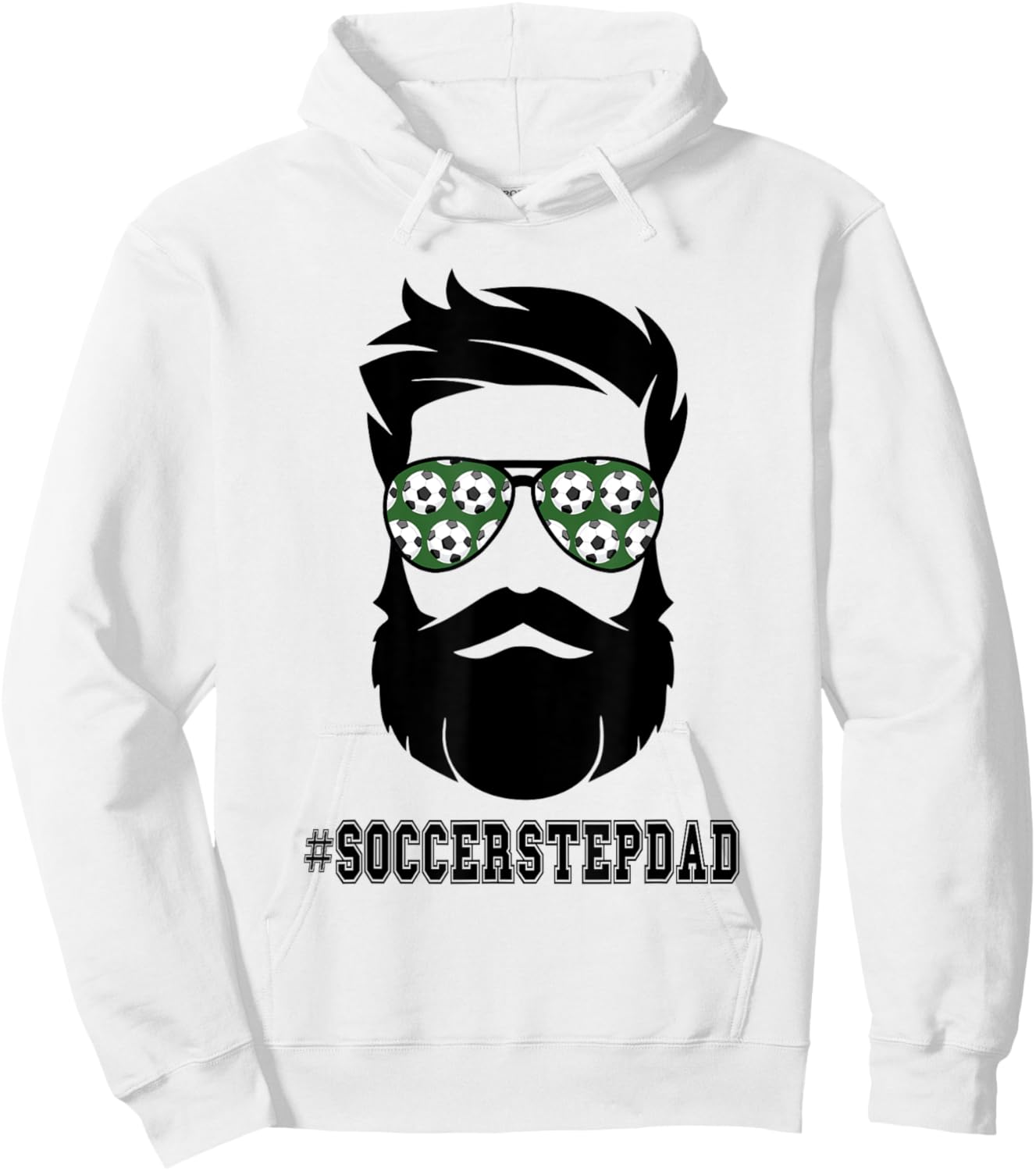 Soccer Stepdad With Beard Step Dad Step Father Stepfather Hoodie - Hoodie | White