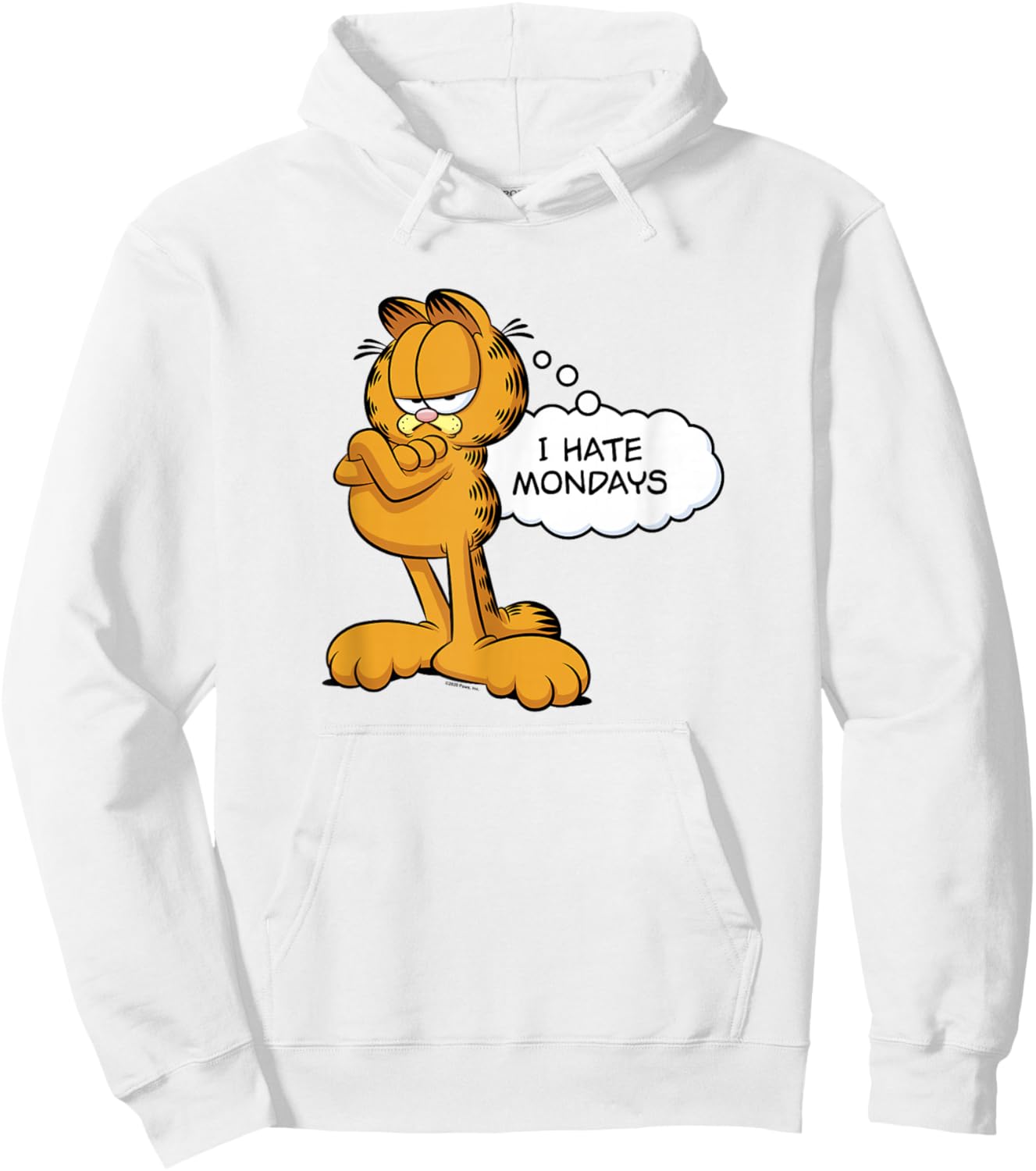Garfield I Hate Mondays Thought Bubble Hoodie - Hoodie | White