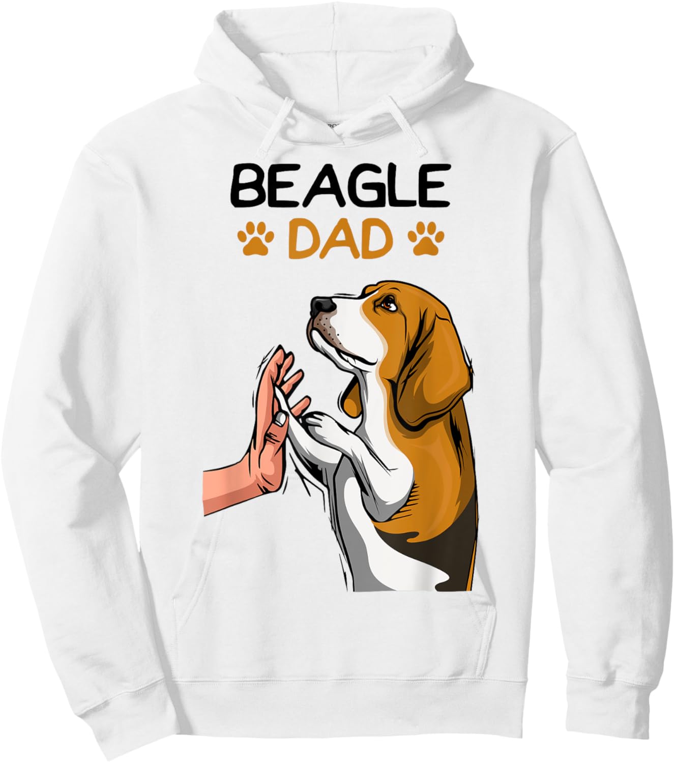 Beagle Dad Dog Father Hoodie - Hoodie | White