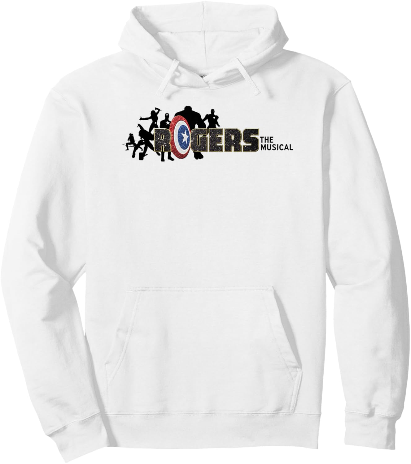 Marvel Hawkeye Disney Plus Rogers The Musical Silhouette Hoodie - Hoodie | White