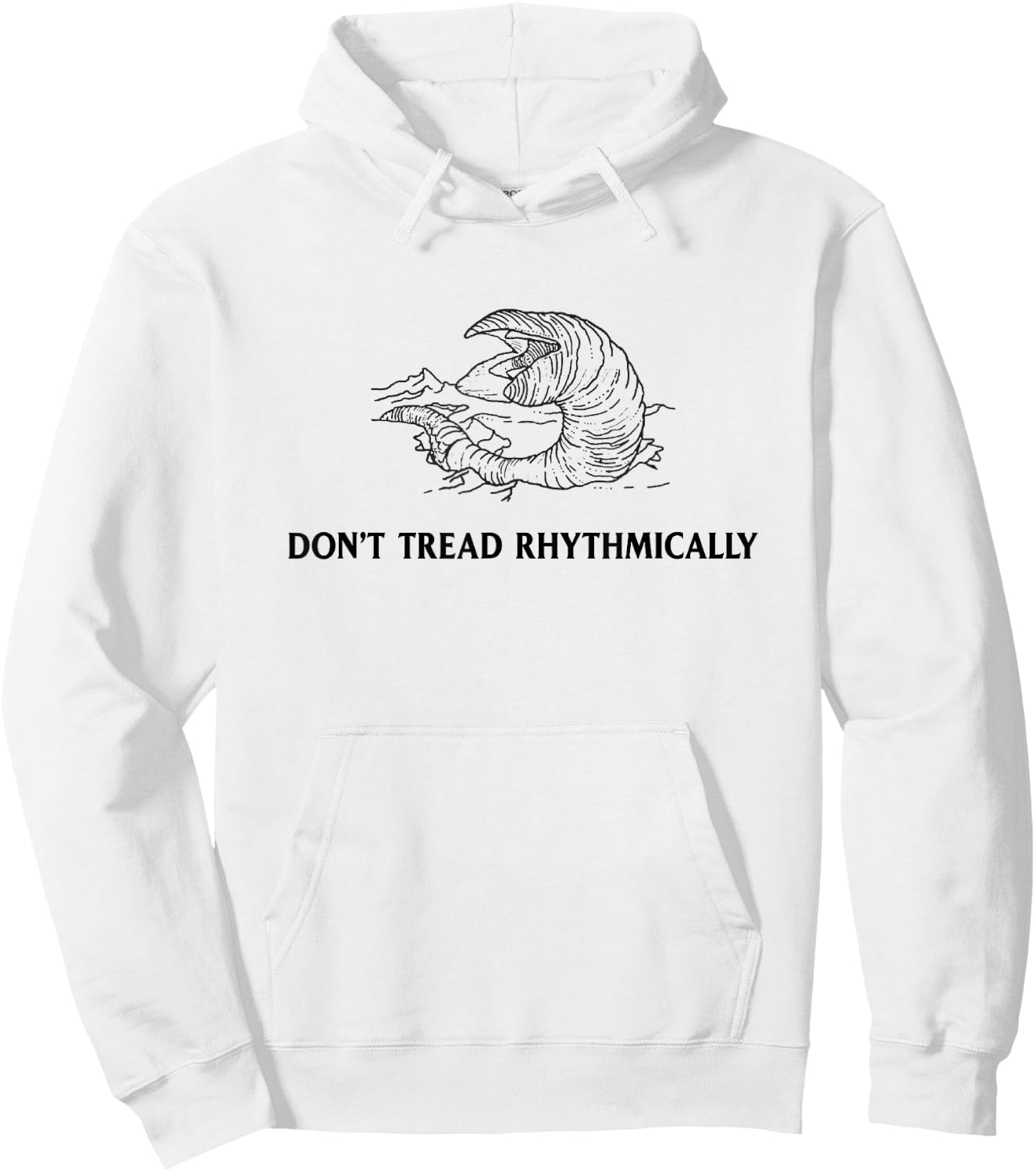 Don't Tread Rhythmically Funny Hoodie - Hoodie | White